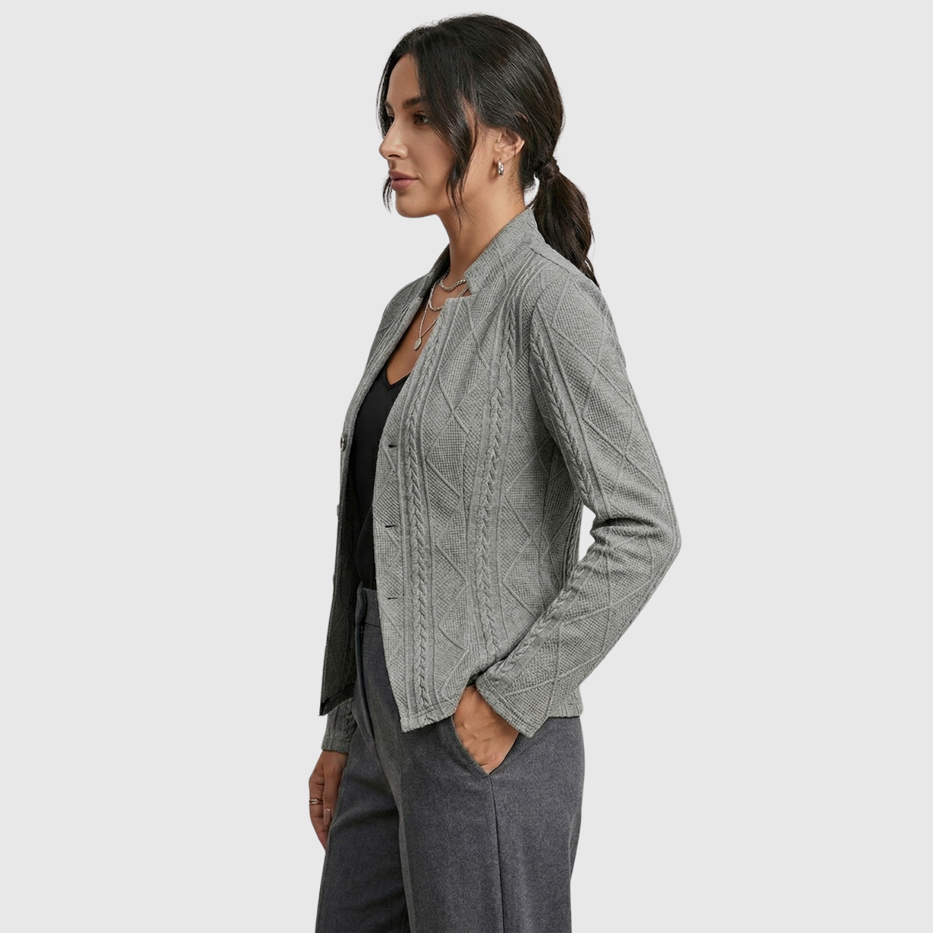 Veste mi-saison femme légère zippée coupe-vent décontractée