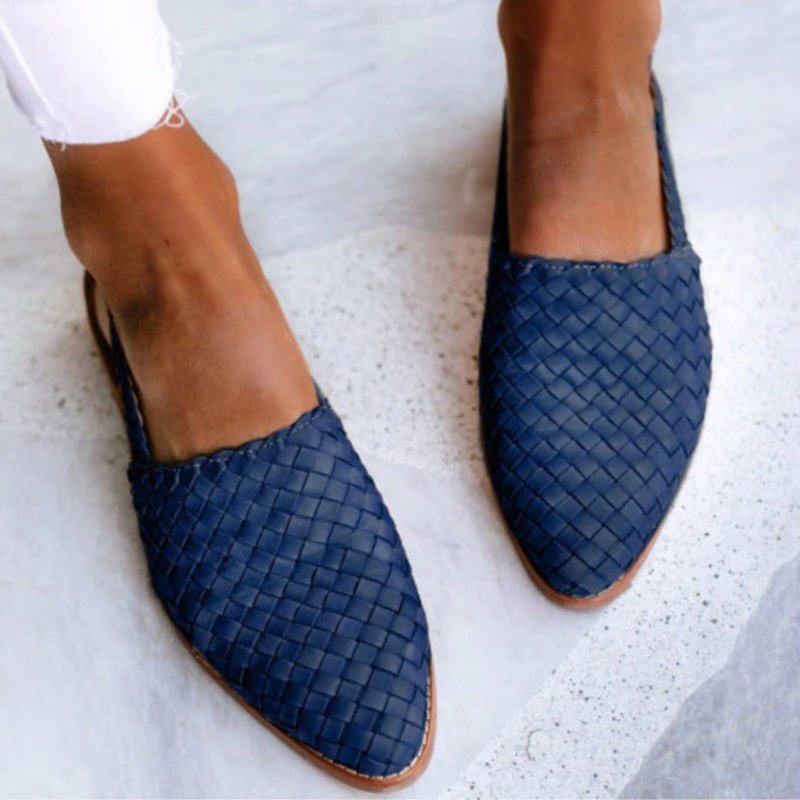 Nu-pieds tressés femme - sandales plates à boucle - quotidien