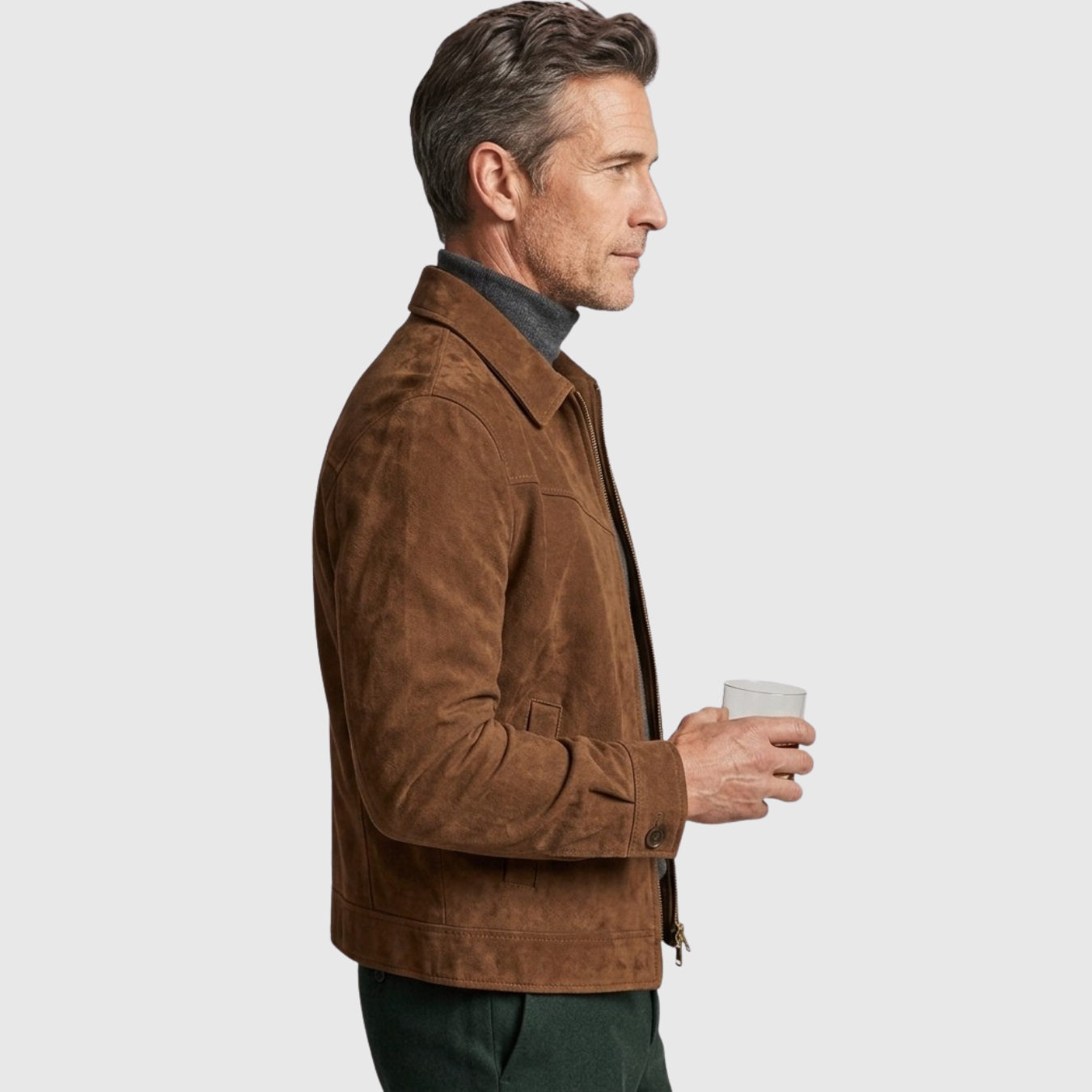 Veste homme zippée coupe structurée style casual élégant