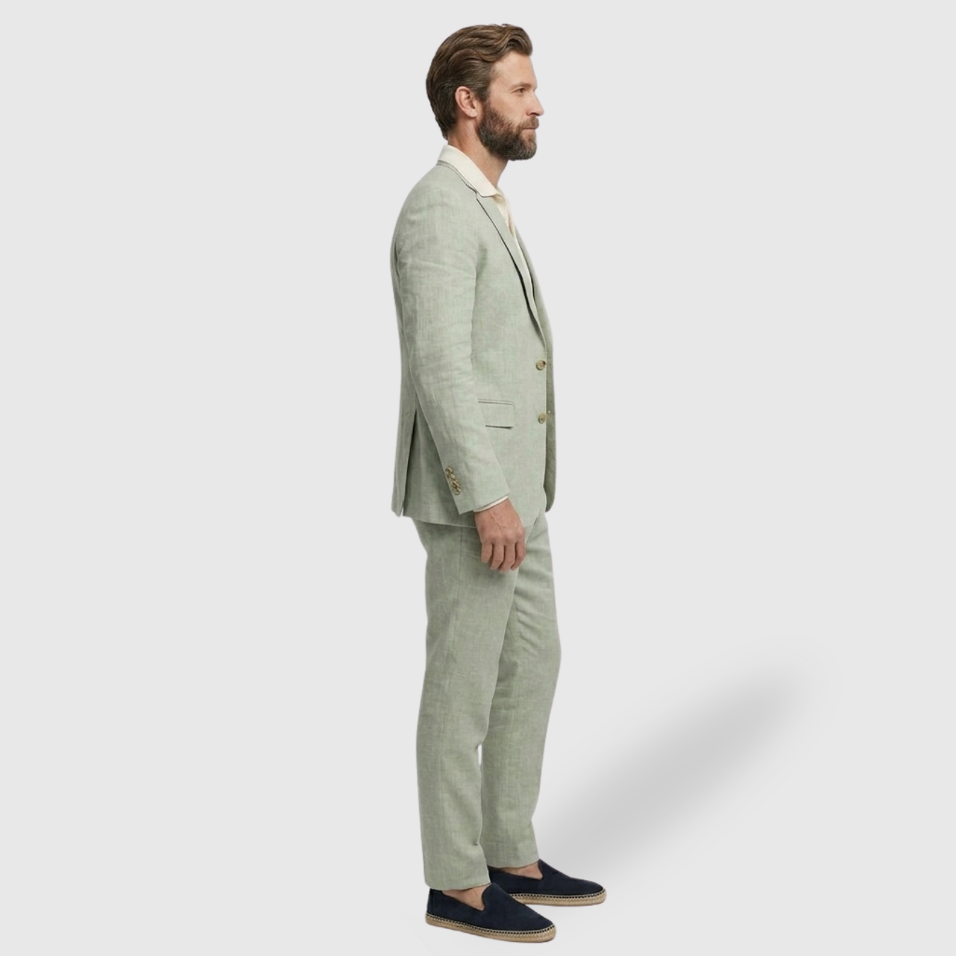 Costume homme deux pièces coupe ajustée veste blazer et pantalon