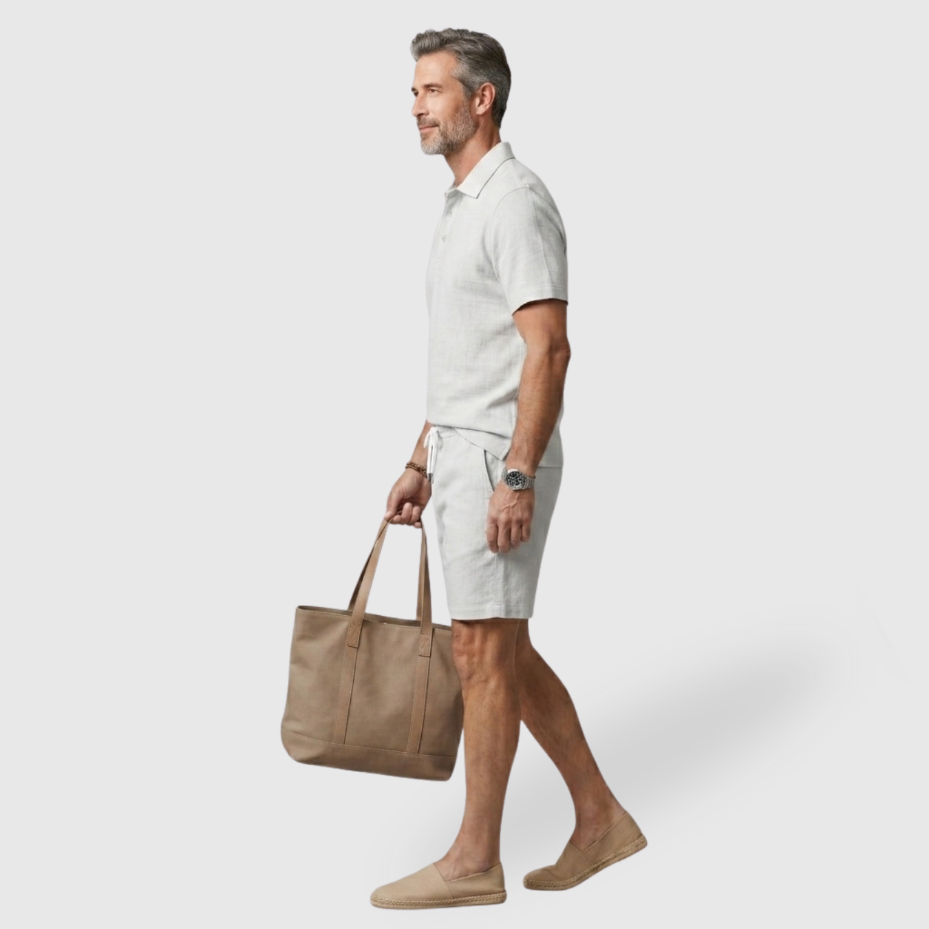 Ensemble homme polo manches courtes et short coupe décontractée