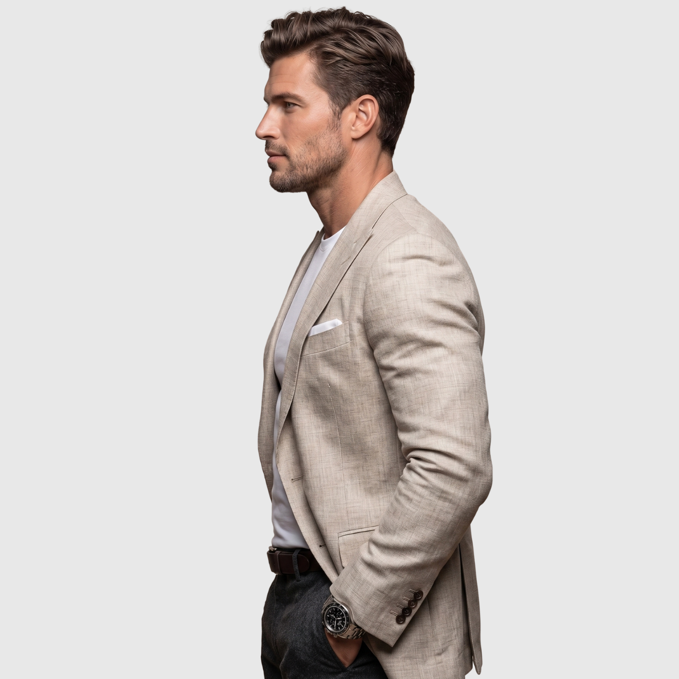 Blazer homme coupe ajustée veste légère élégante pour bureau et cérémonie