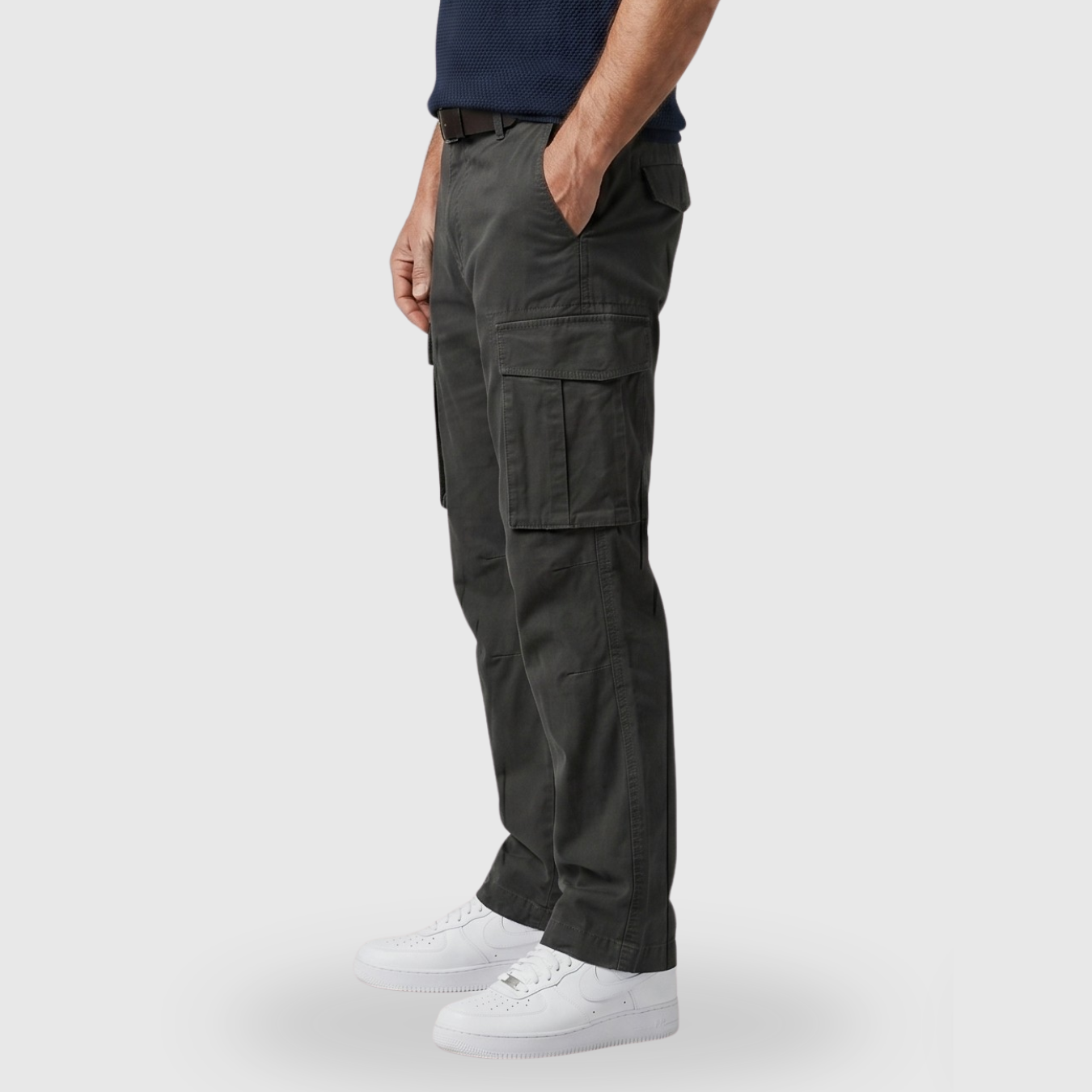 Pantalon cargo homme coupe ample à poches multiples style streetwear