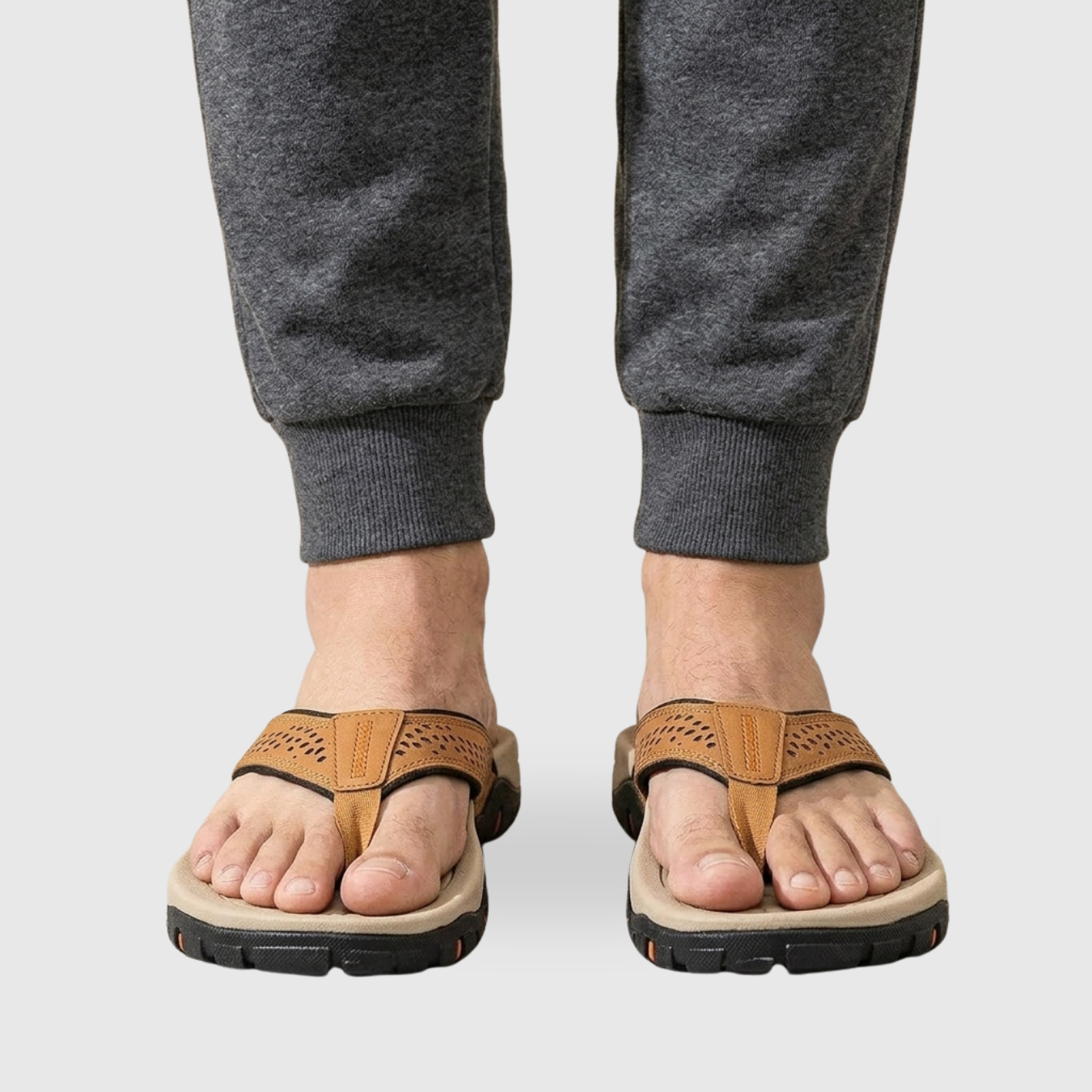 Tongs homme semelle ergonomique brides larges antidérapantes