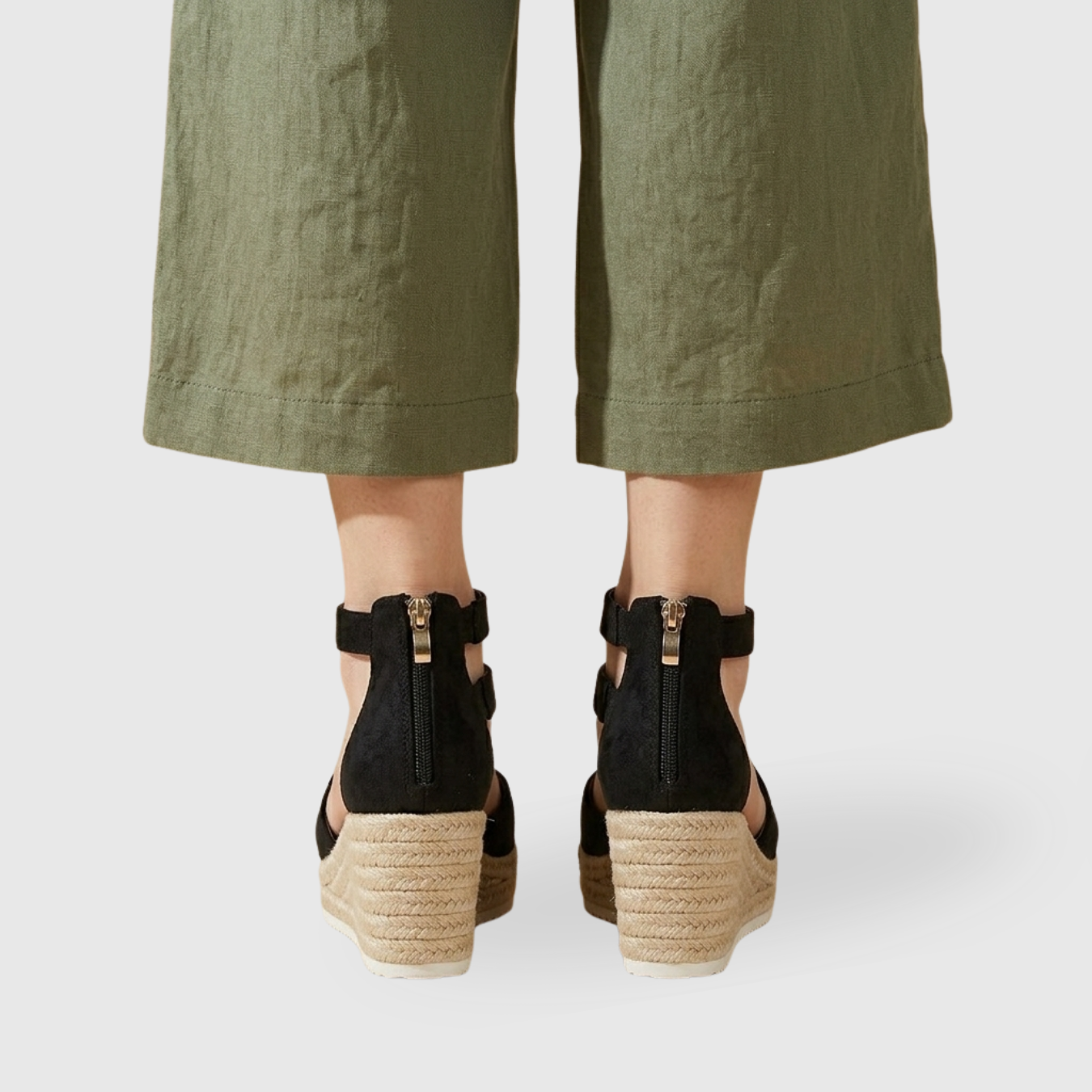 Sandales compensées femme espadrilles plateforme bride cheville ouvertes