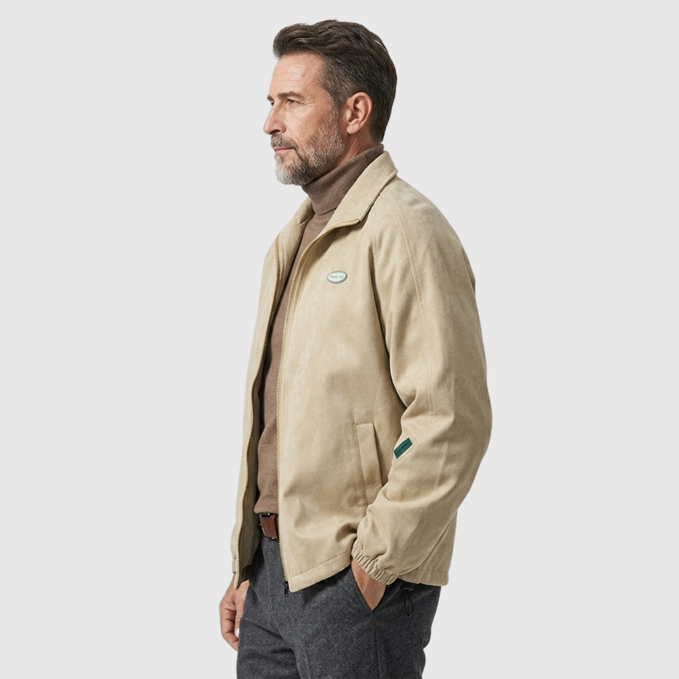 Blouson bomber homme oversize fermeture zippée coupe ample