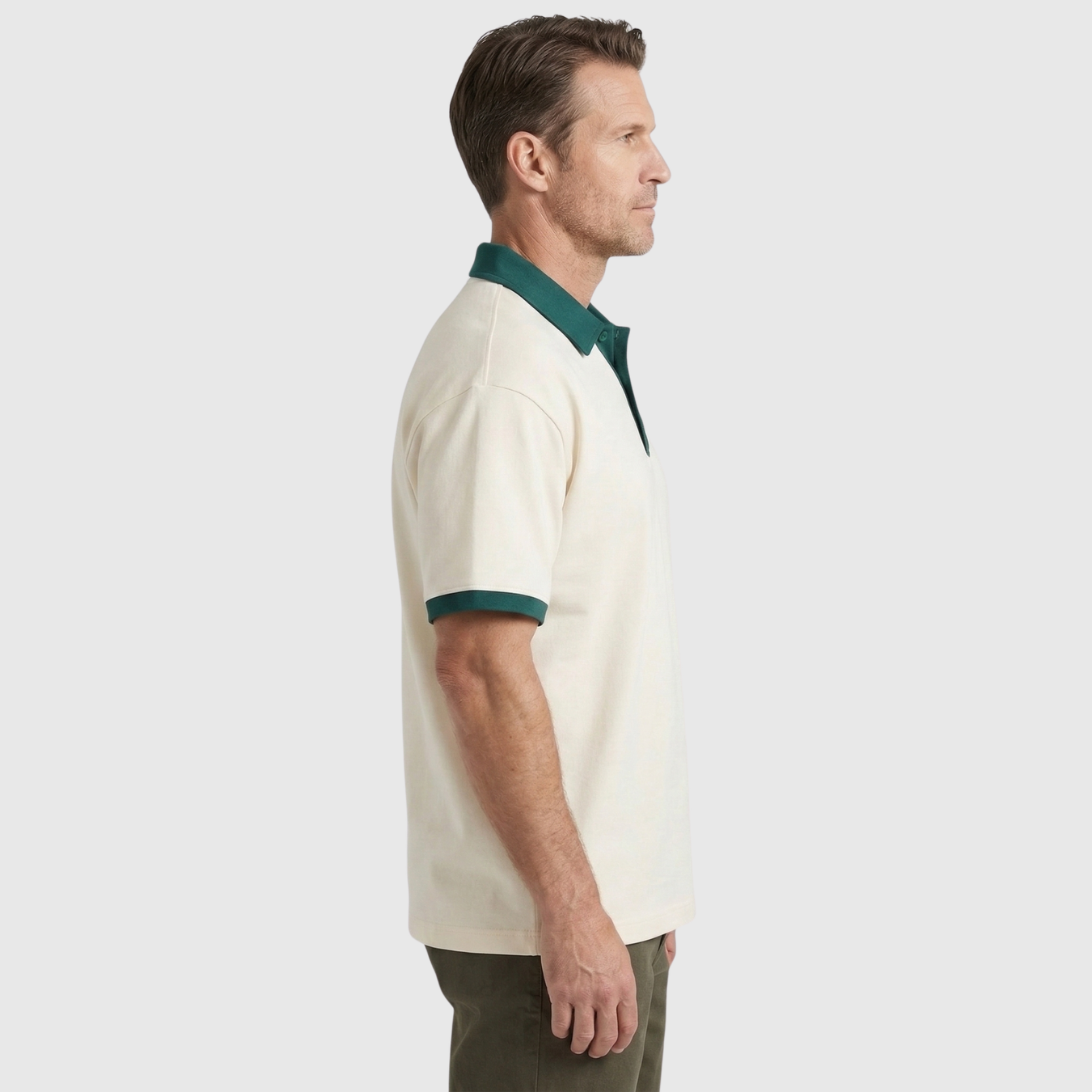 Polo homme manches courtes col boutonné coupe droite maille piquée