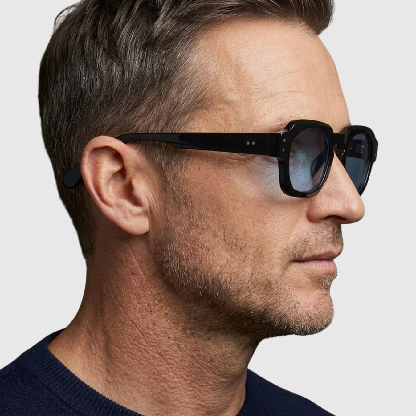 Lunettes de soleil carrées protection UV monture épaisse style luxe