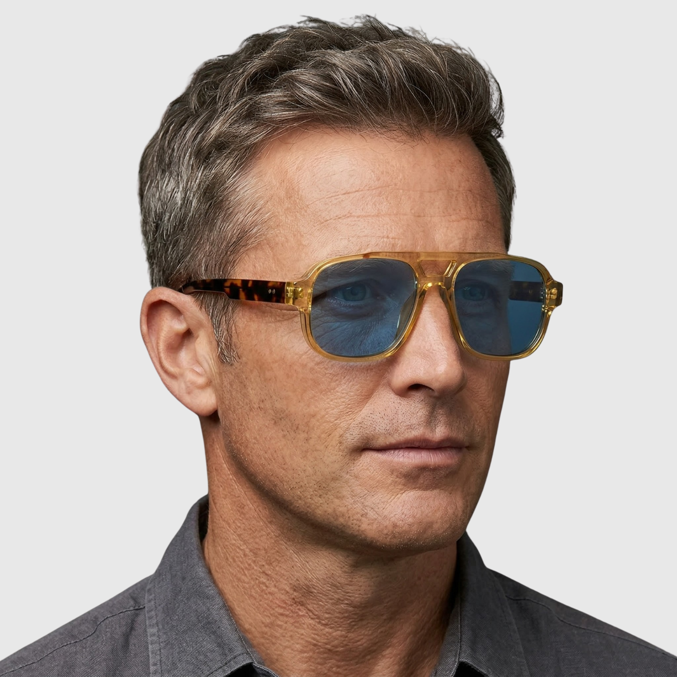 Lunettes de soleil oversize unisexe monture large style rétro UV400