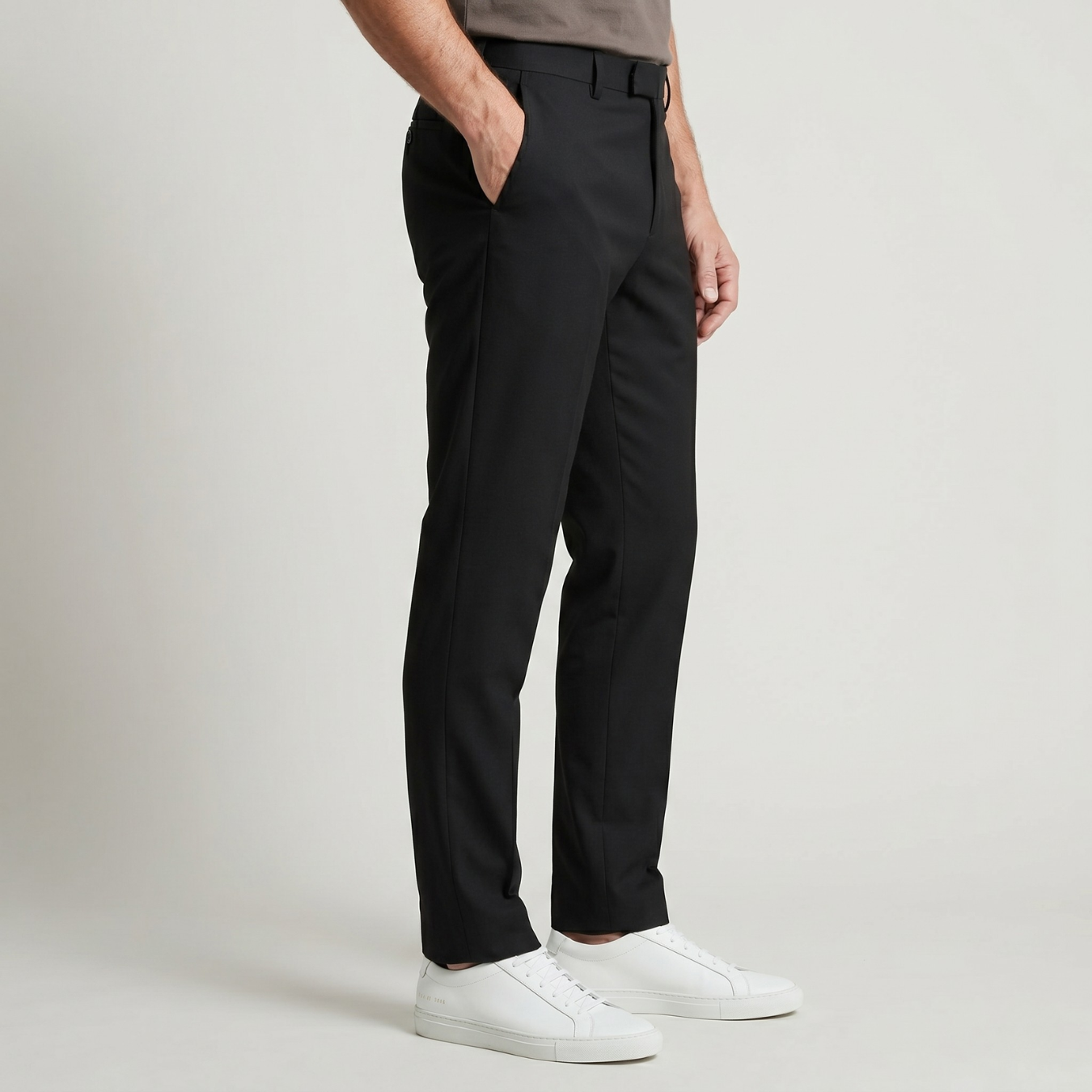 Pantalon homme stretch coupe ajustée habillée