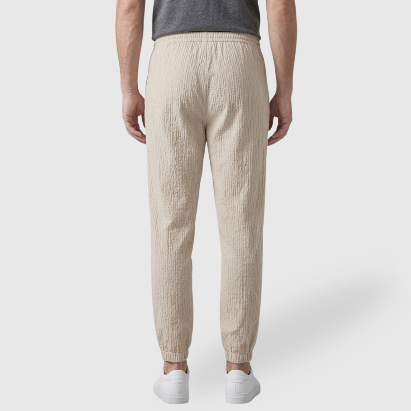 Pantalon homme été coupe légère respirante taille élastique ajustée