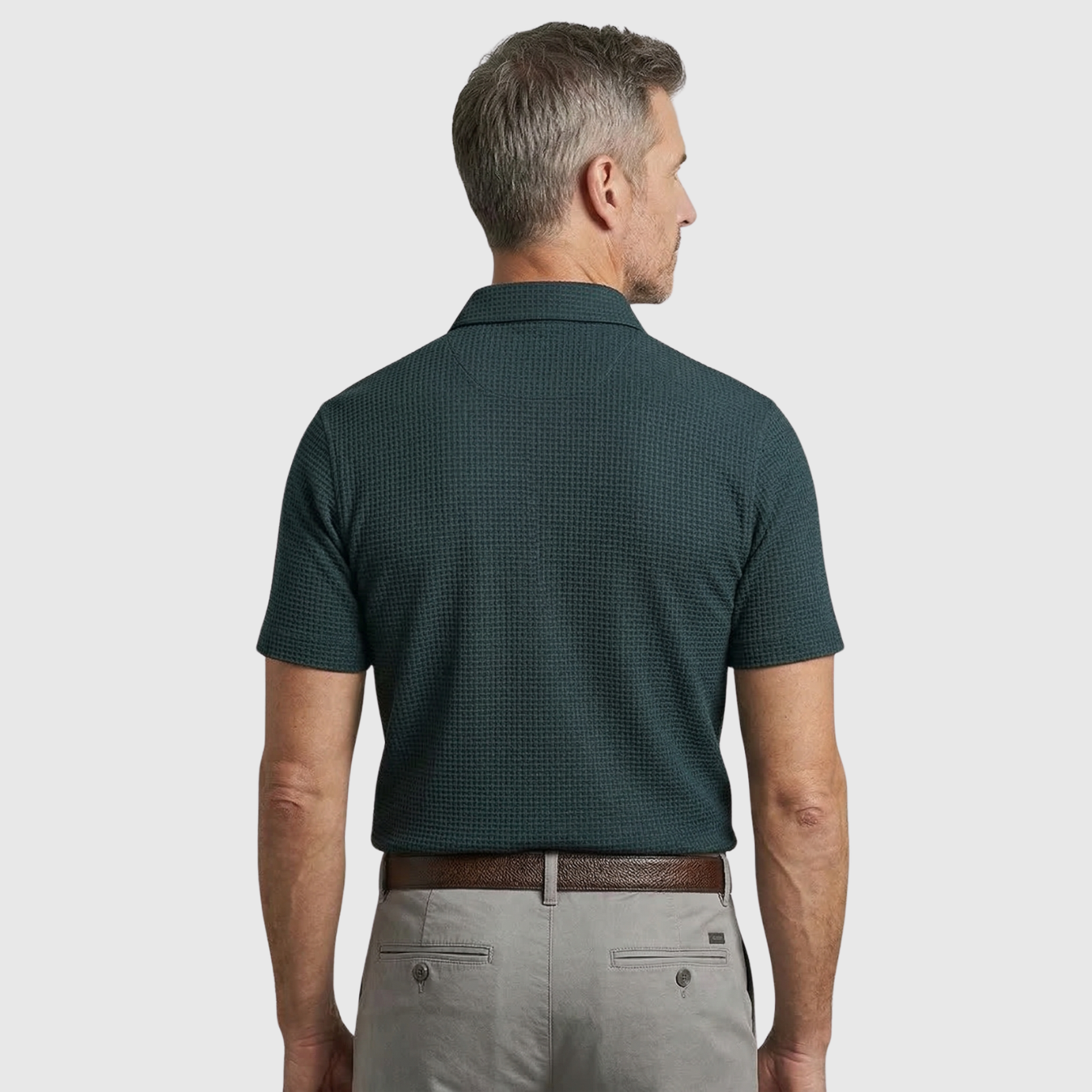 Polo homme manches courtes col boutonné coupe ajustée coton casual été