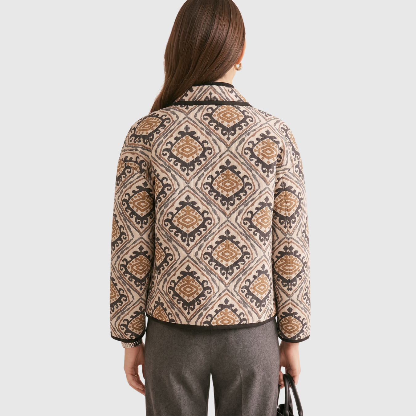 Veste femme imprimé ethnique coupe ample style bohème
