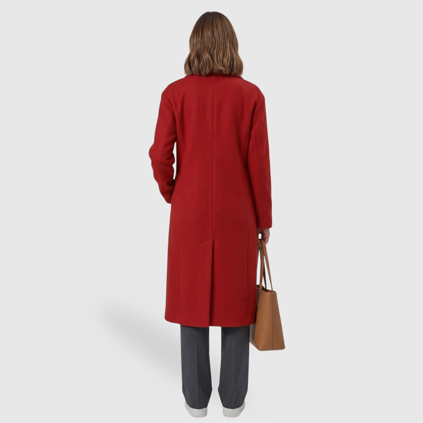 Trench femme laine coupe A ceinturé double boutonnage long manteau