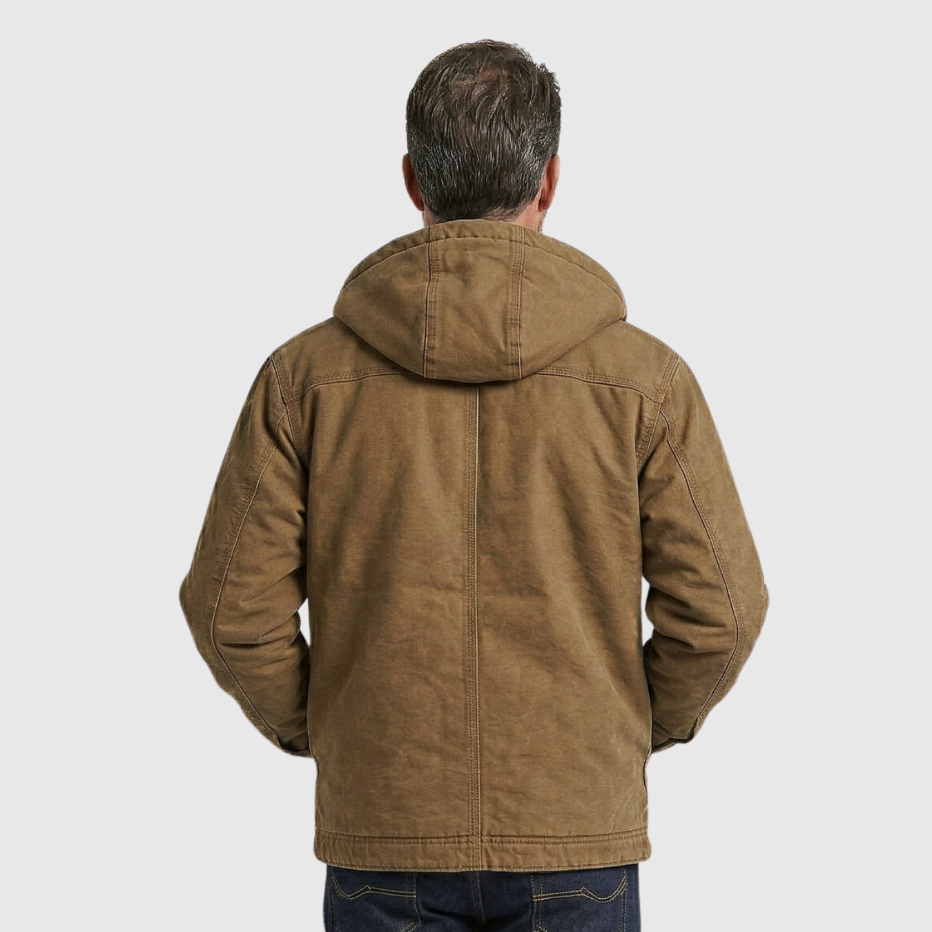 Veste polaire homme à capuche zippée manches longues coupe chaude
