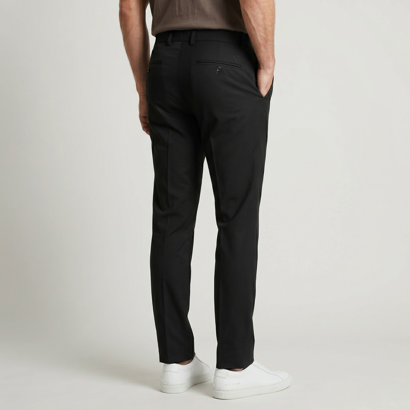 Pantalon homme stretch coupe ajustée habillée