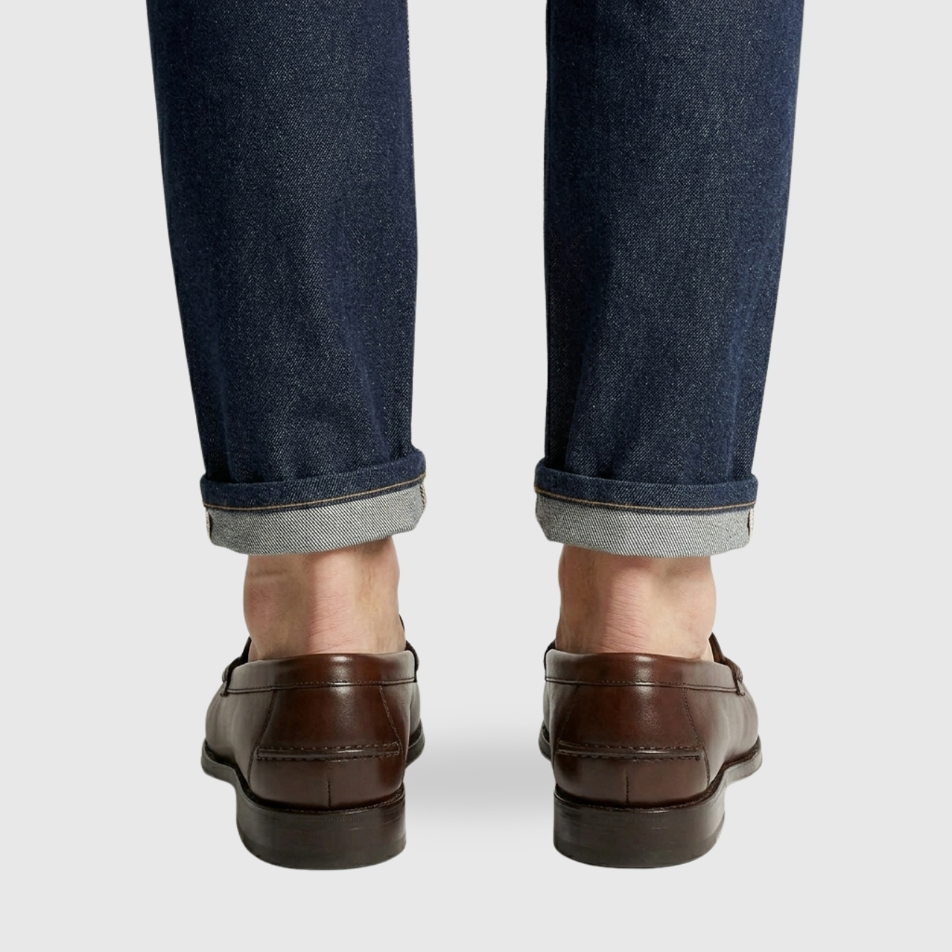 Mocassins homme en cuir slip-on semelle plate style classique