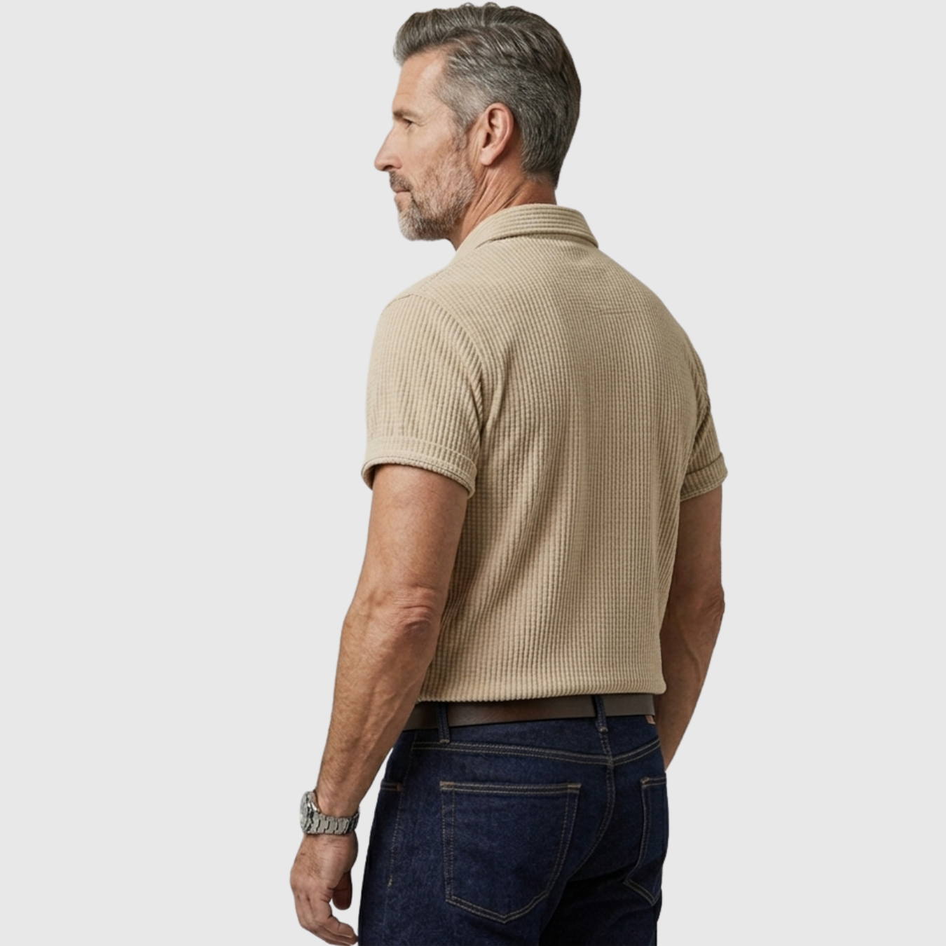 Chemise homme été manches courtes coton coupe décontractée boutonnée