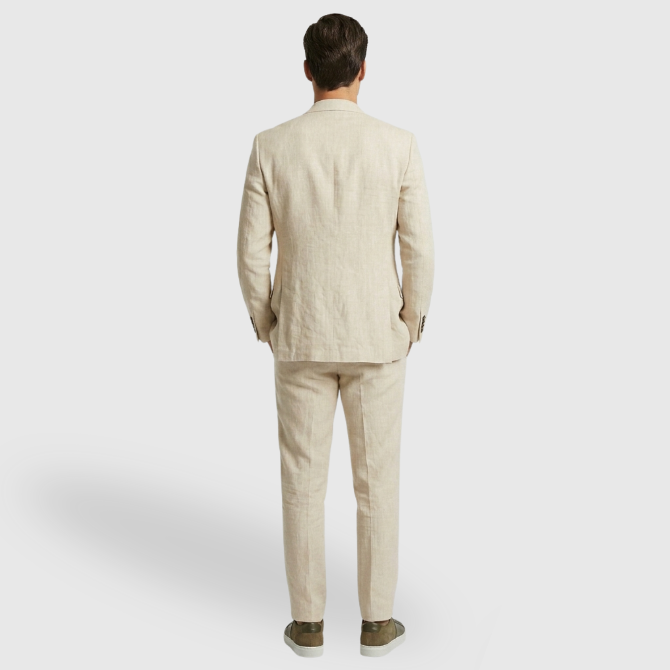 Costume homme trois pièces coupe ajustée veste gilet pantalon