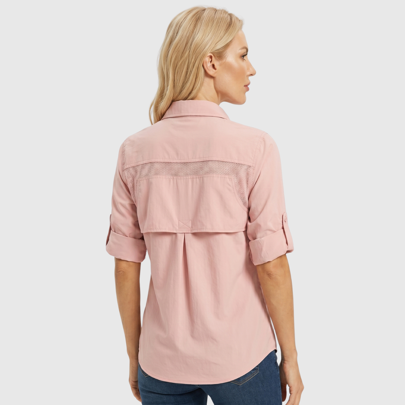 Chemise femme manches longues boutonnée poches safari coupe décontractée