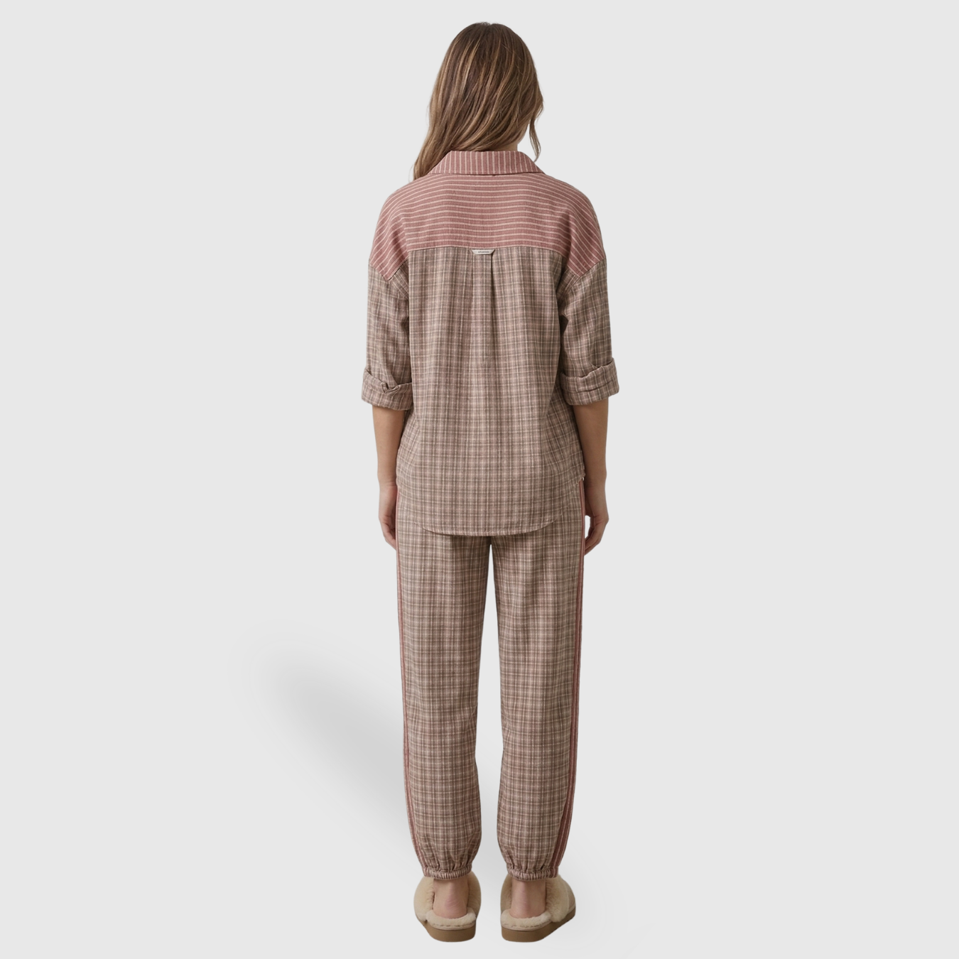 Pyjama femme coton deux pièces ensemble nuit confortable extensible
