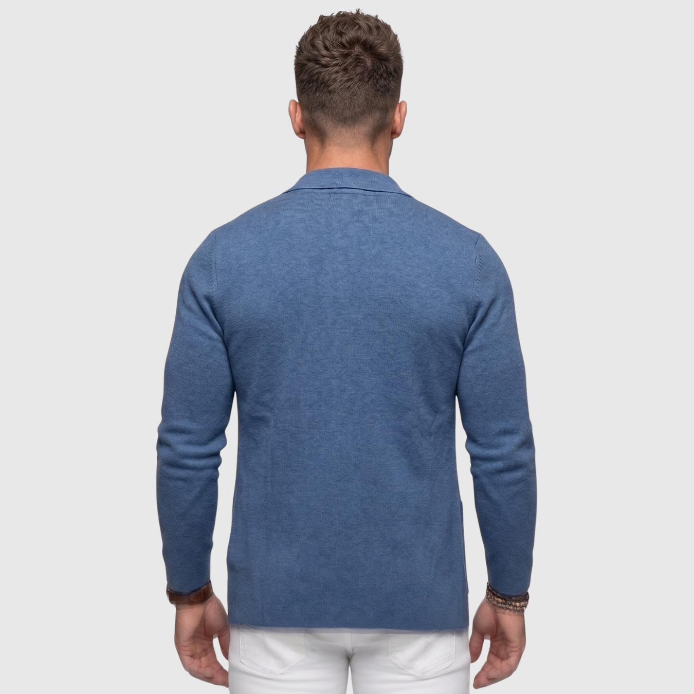 Blazer homme maille décontracté coupe ajustée style casual chic