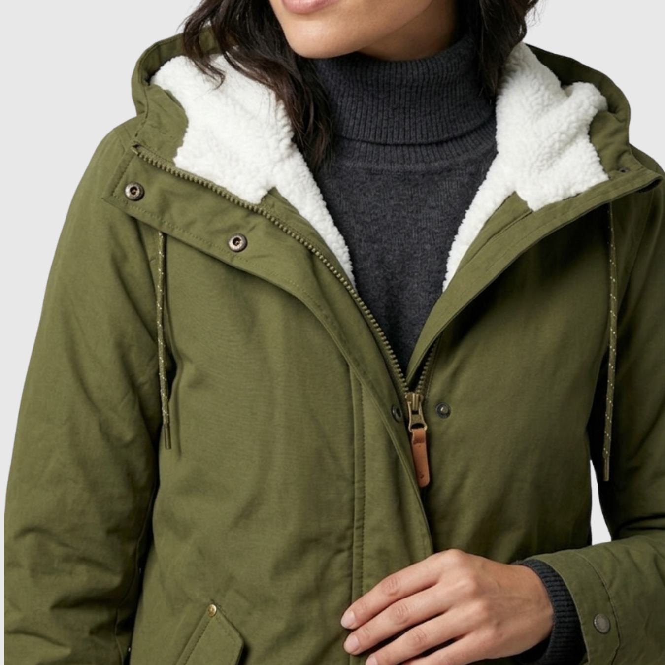 Manteau hiver femme long imperméable à capuche doublé chaud