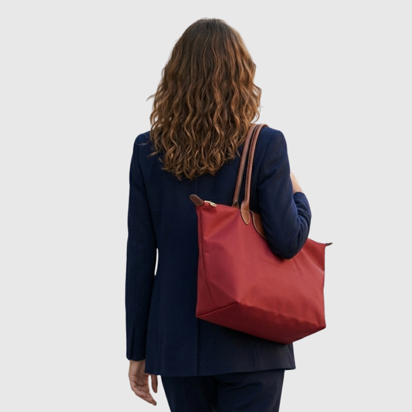 Sac cabas femme toile synthétique fermeture pression anses longues