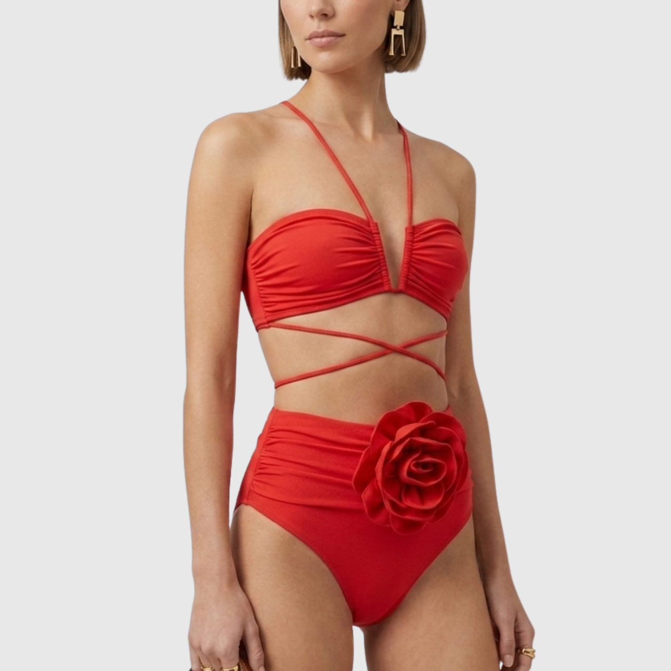 Bikini femme dos nu deux pièces à lanières