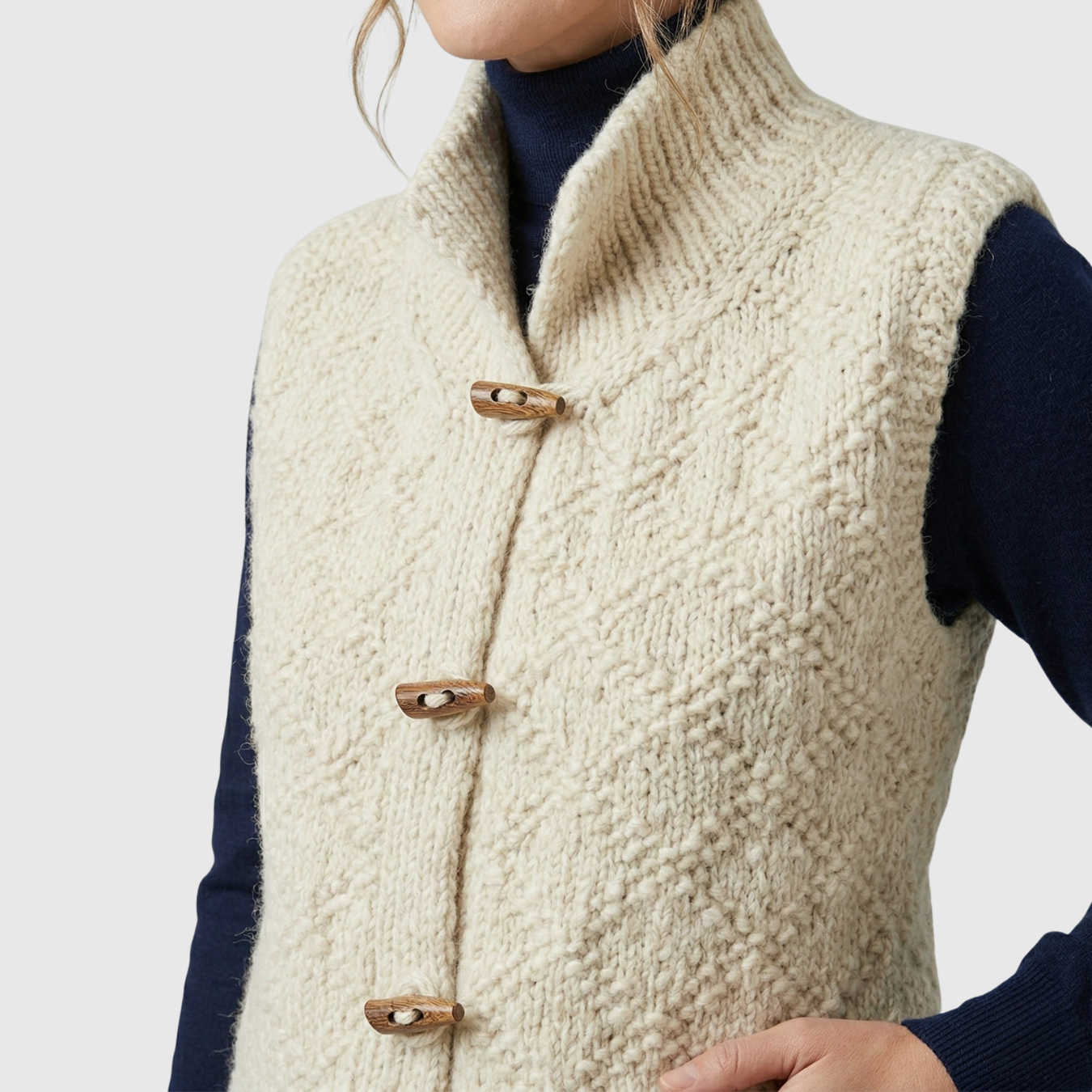 Gilet femme sans manches ajusté coupe structurée à superposer