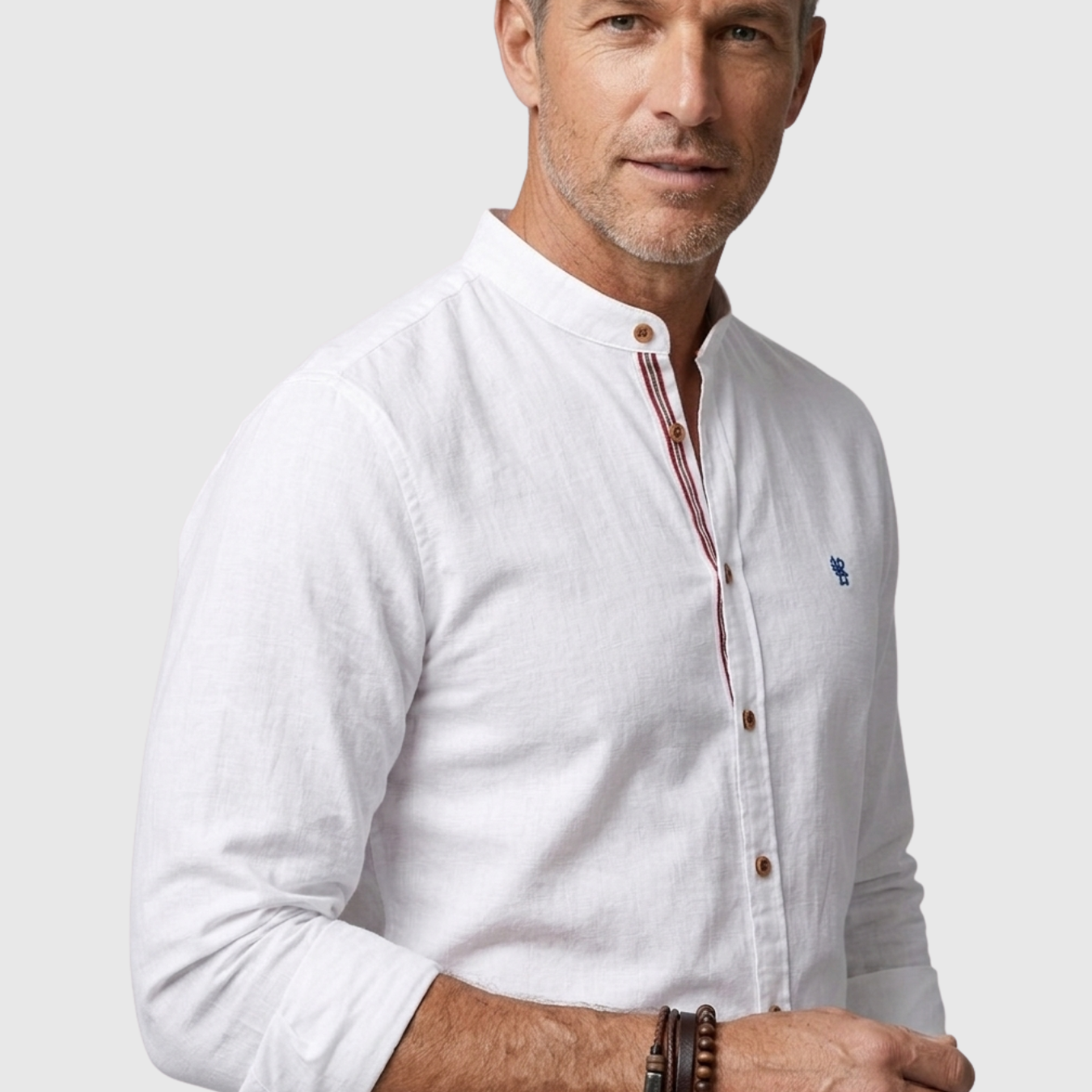 Chemise homme manches longues chaude col boutonné coupe classique hiver