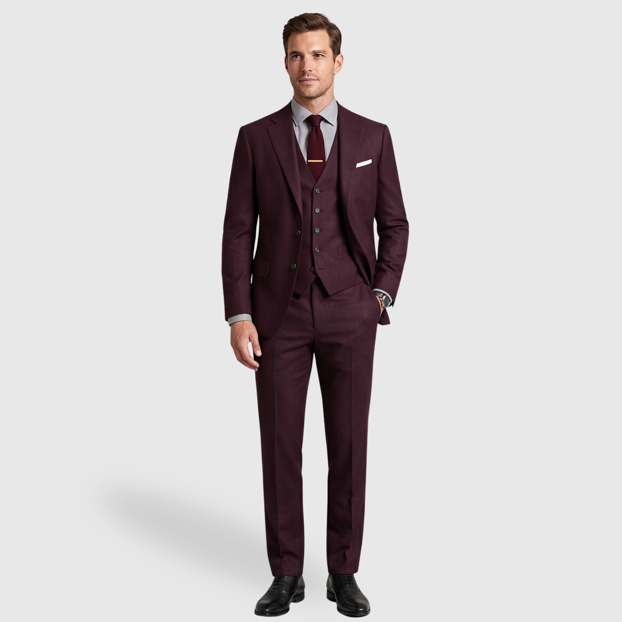 Costume homme 3 pièces coupe slim pour mariage et cérémonie