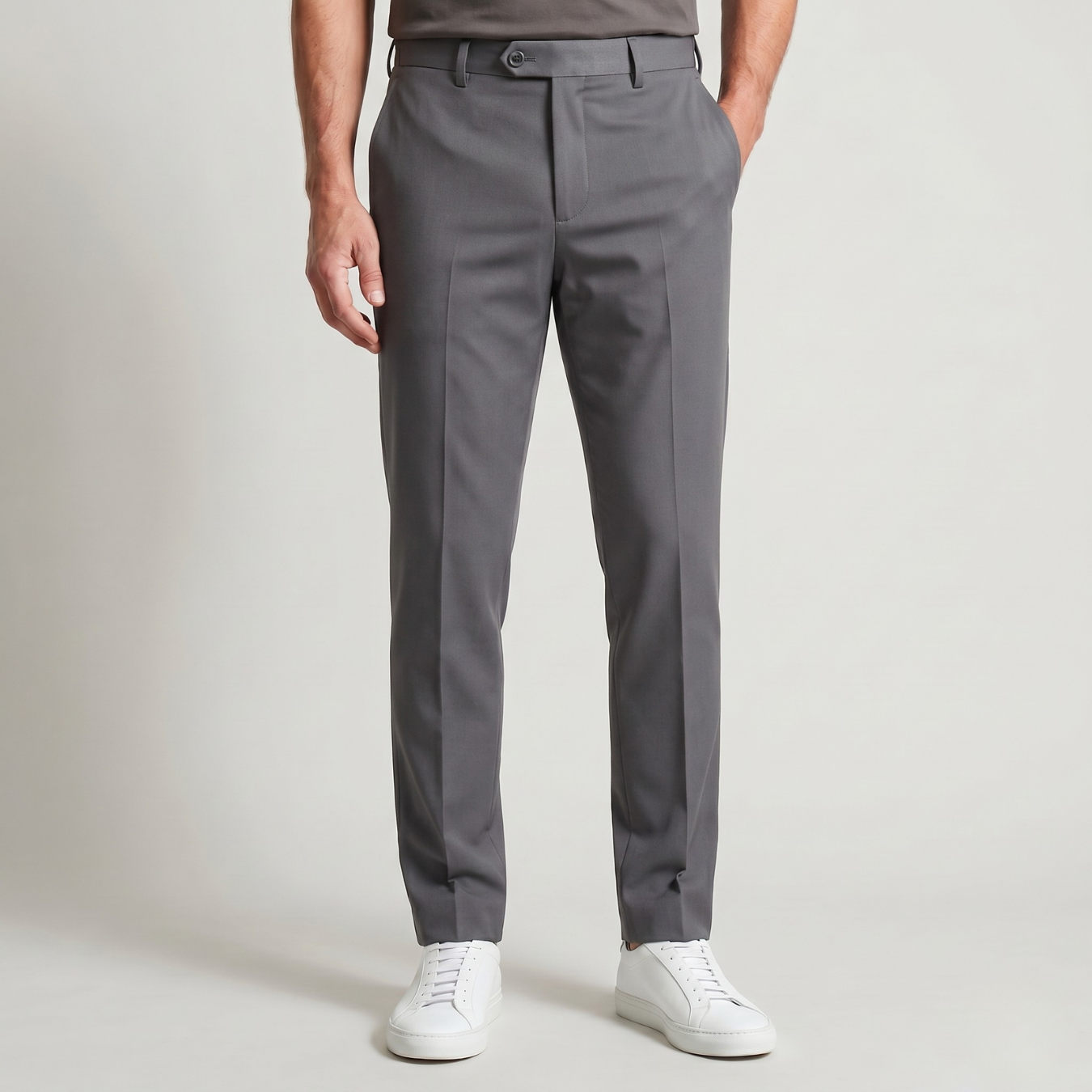 Pantalon homme stretch coupe ajustée habillée