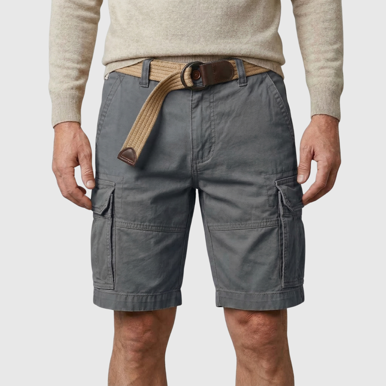 Short cargo homme multi-poches coupe droite short utilitaire été