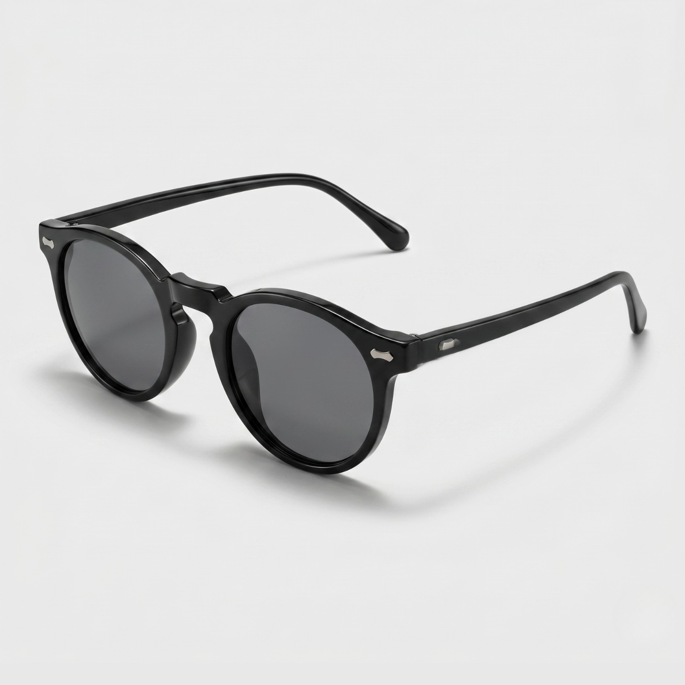 Lunettes de soleil homme rondes protection UV monture épaisse
