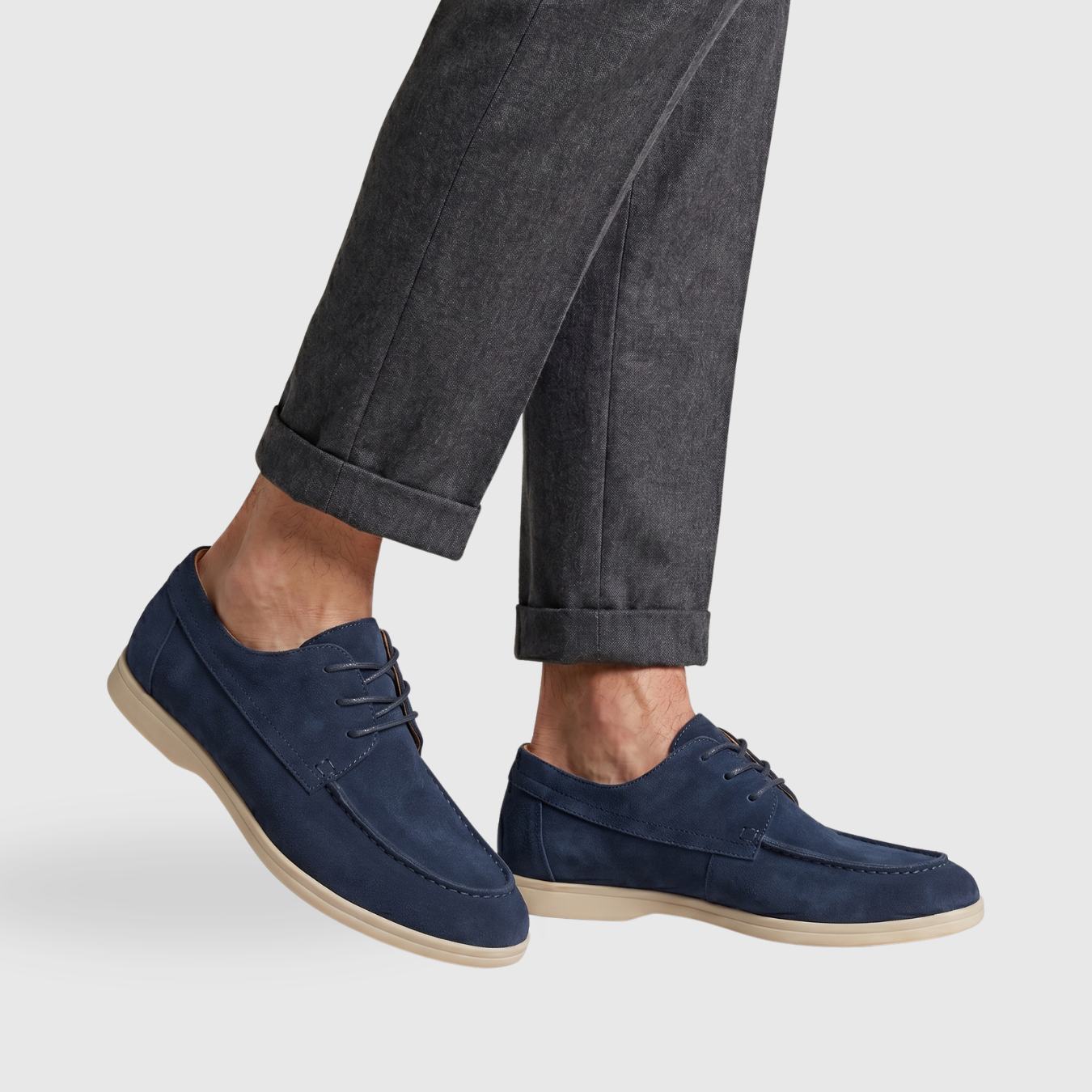 Chaussures homme en suédine à lacets semelle souple