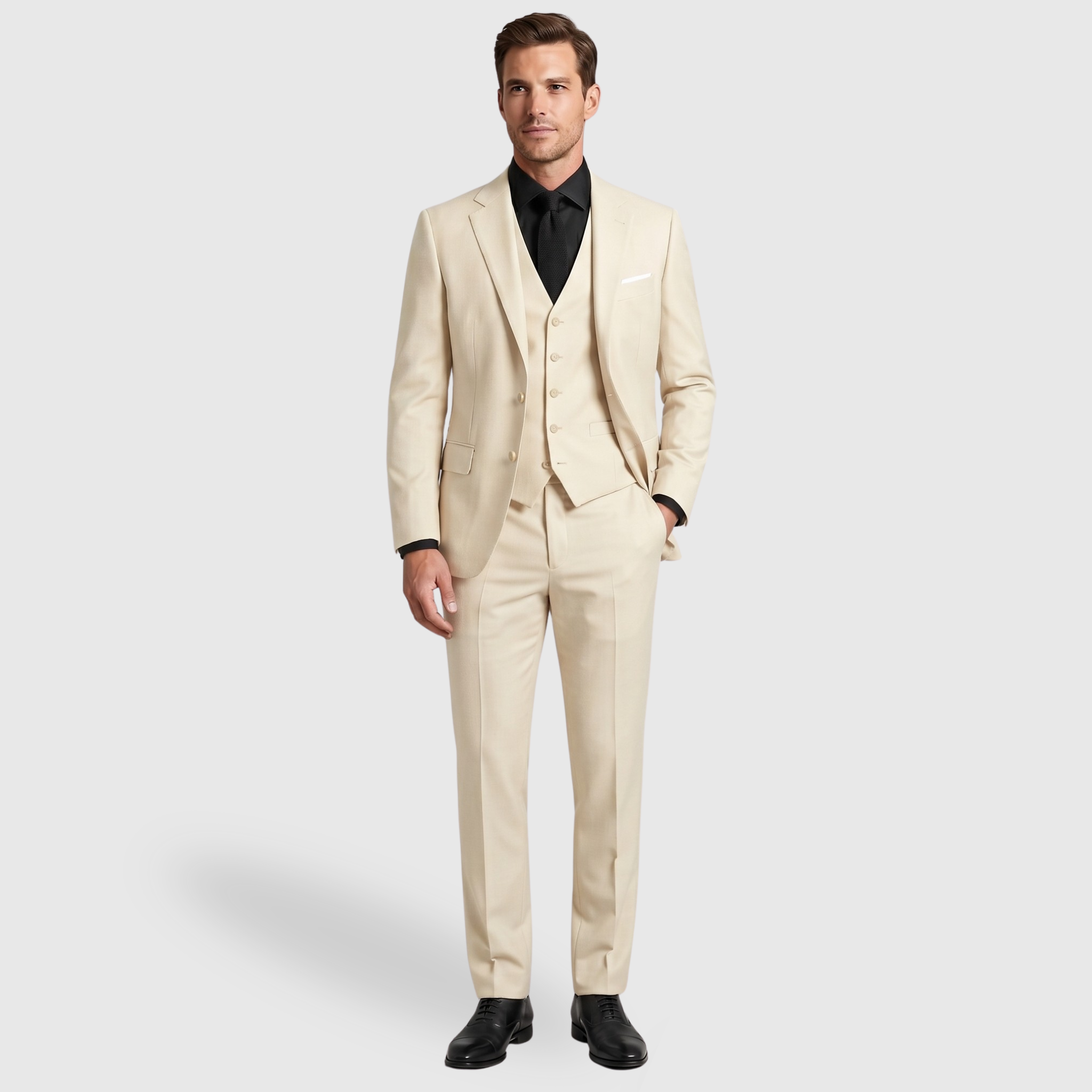 Costume homme 3 pièces coupe slim pour mariage et cérémonie