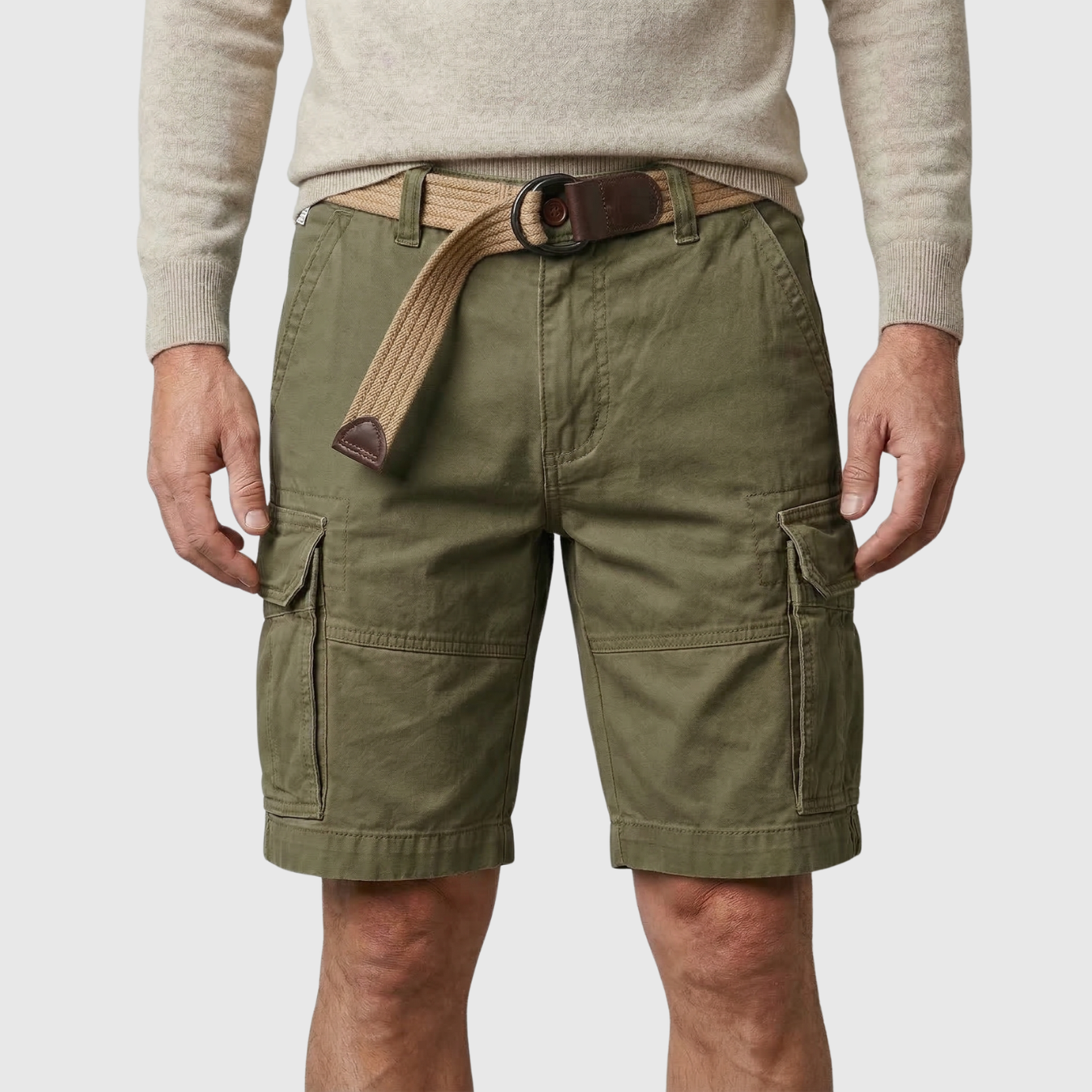 Short cargo homme multi-poches coupe droite short utilitaire été