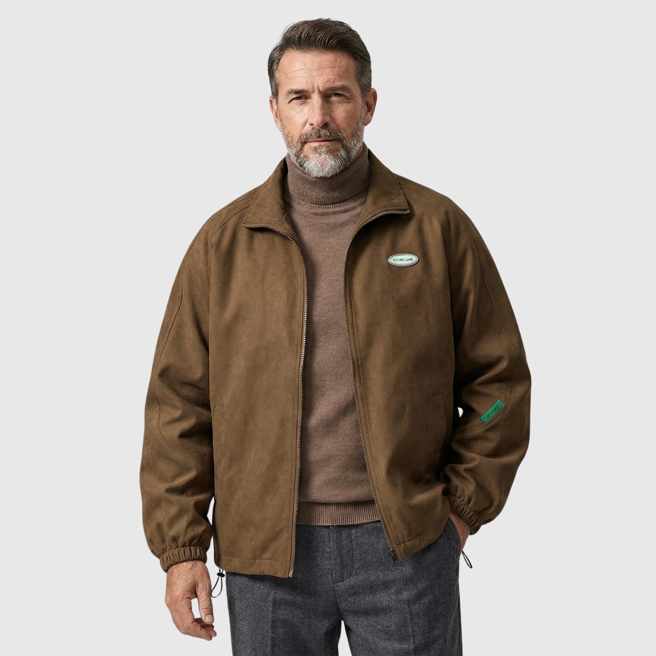 Blouson bomber homme oversize fermeture zippée coupe ample