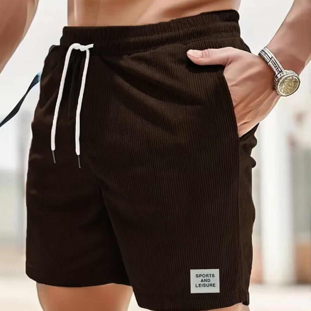 Haut short velours homme — vêtement décontracté d'été à lacet