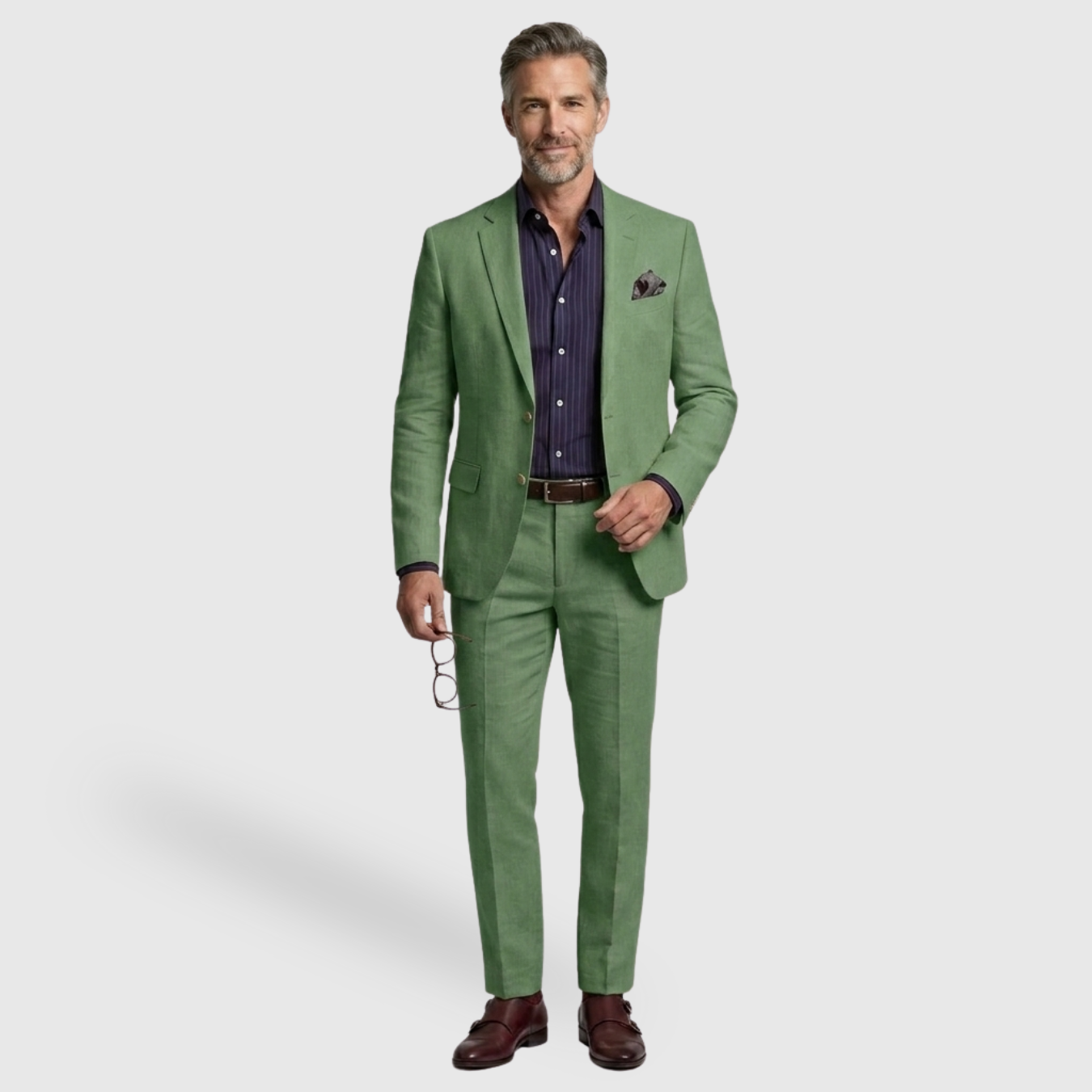 Costume homme deux pièces coupe ajustée veste simple boutonnage