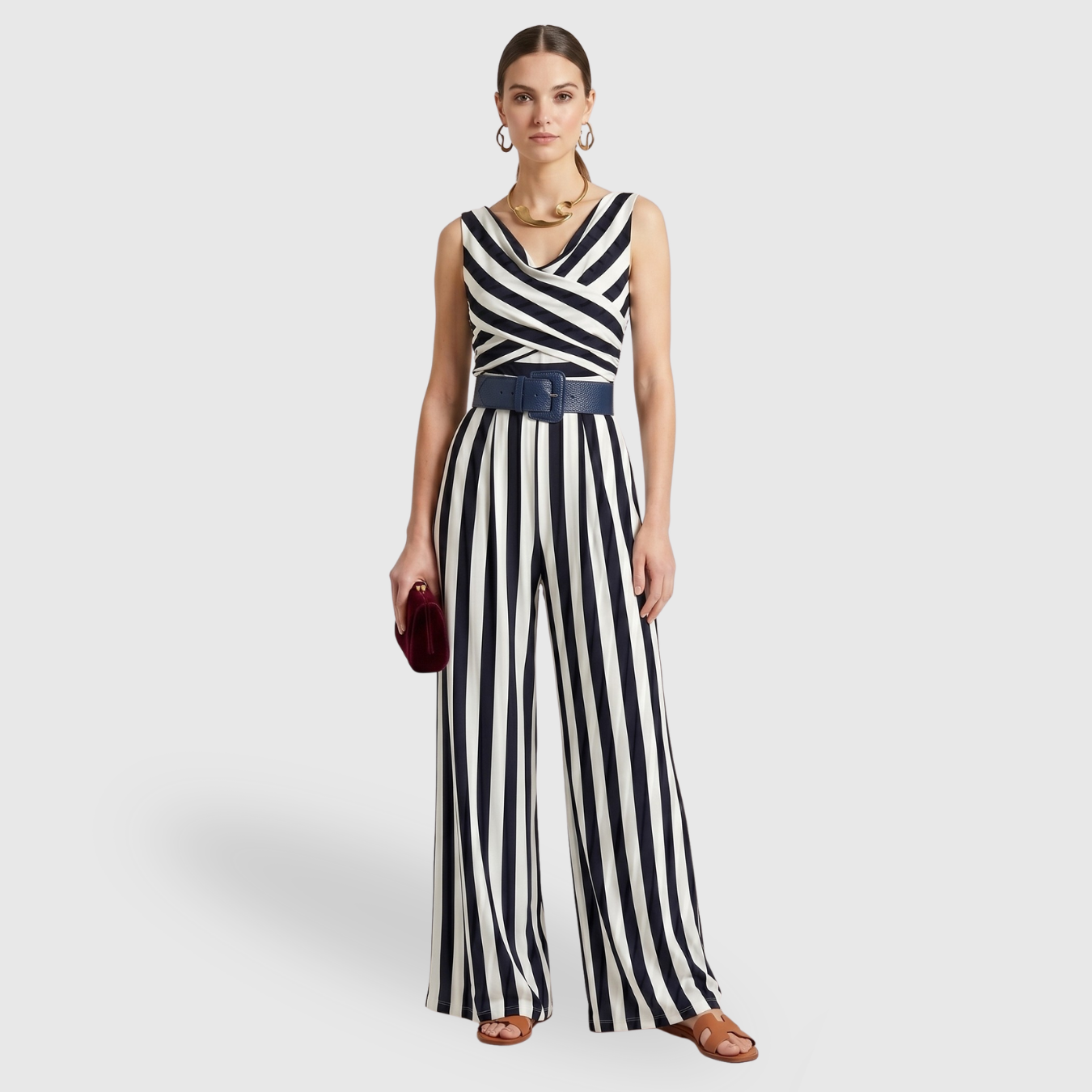Combinaison femme épaules dénudées coupe large imprimé floral