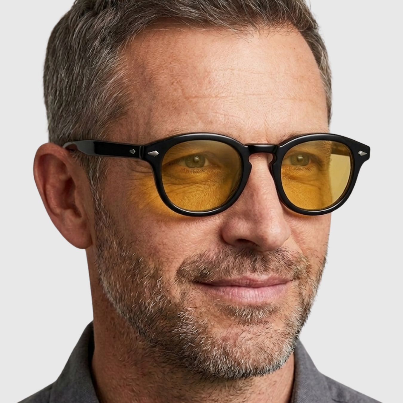 Lunettes de soleil homme rondes verres teintés