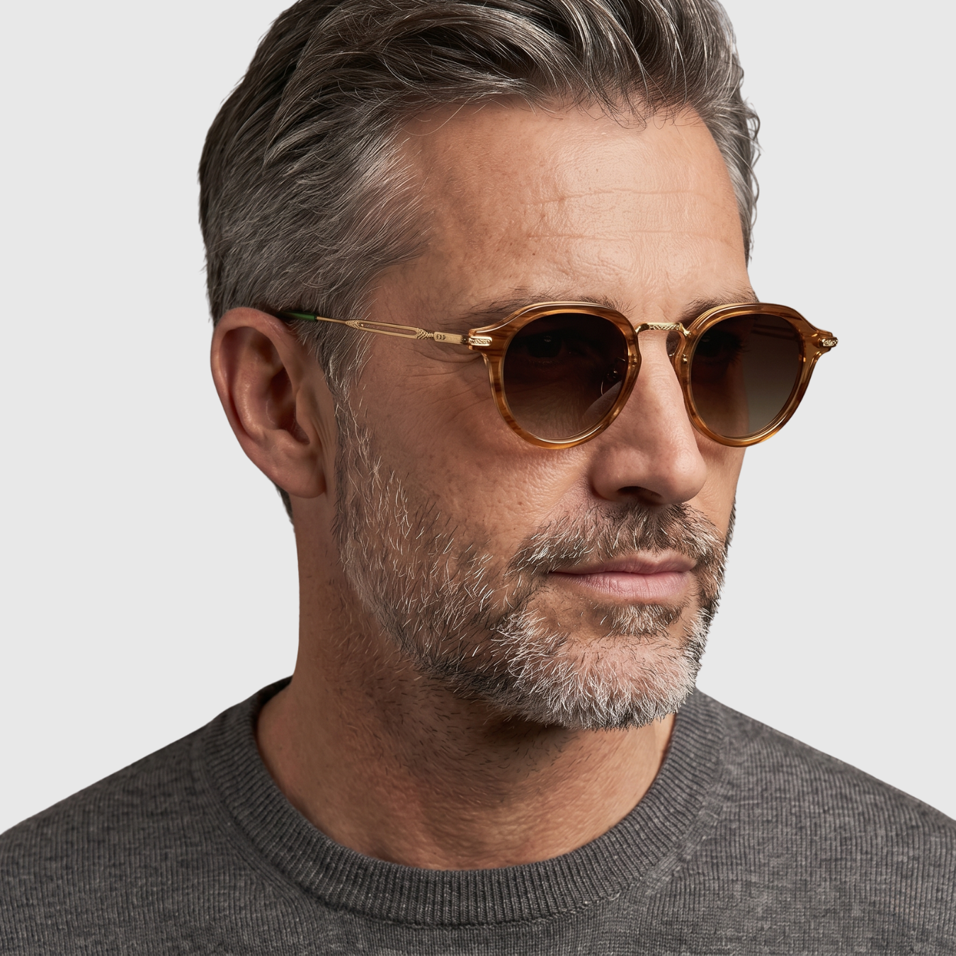 Lunettes de soleil homme rondes style vintage monture métal