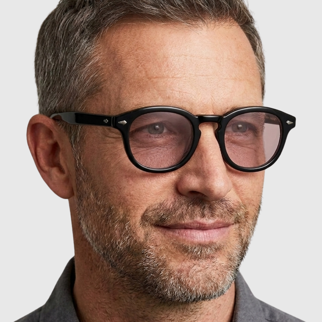 Lunettes de soleil homme rondes verres teintés