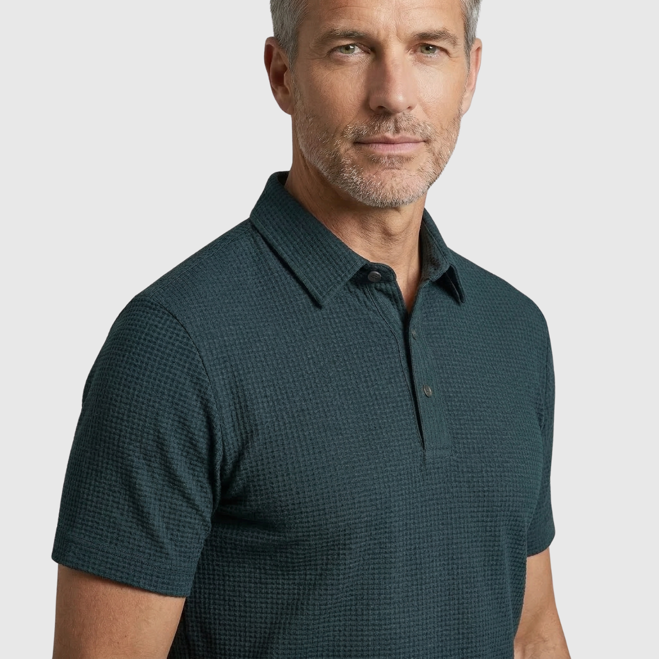 Polo homme manches courtes col boutonné coupe ajustée coton casual été