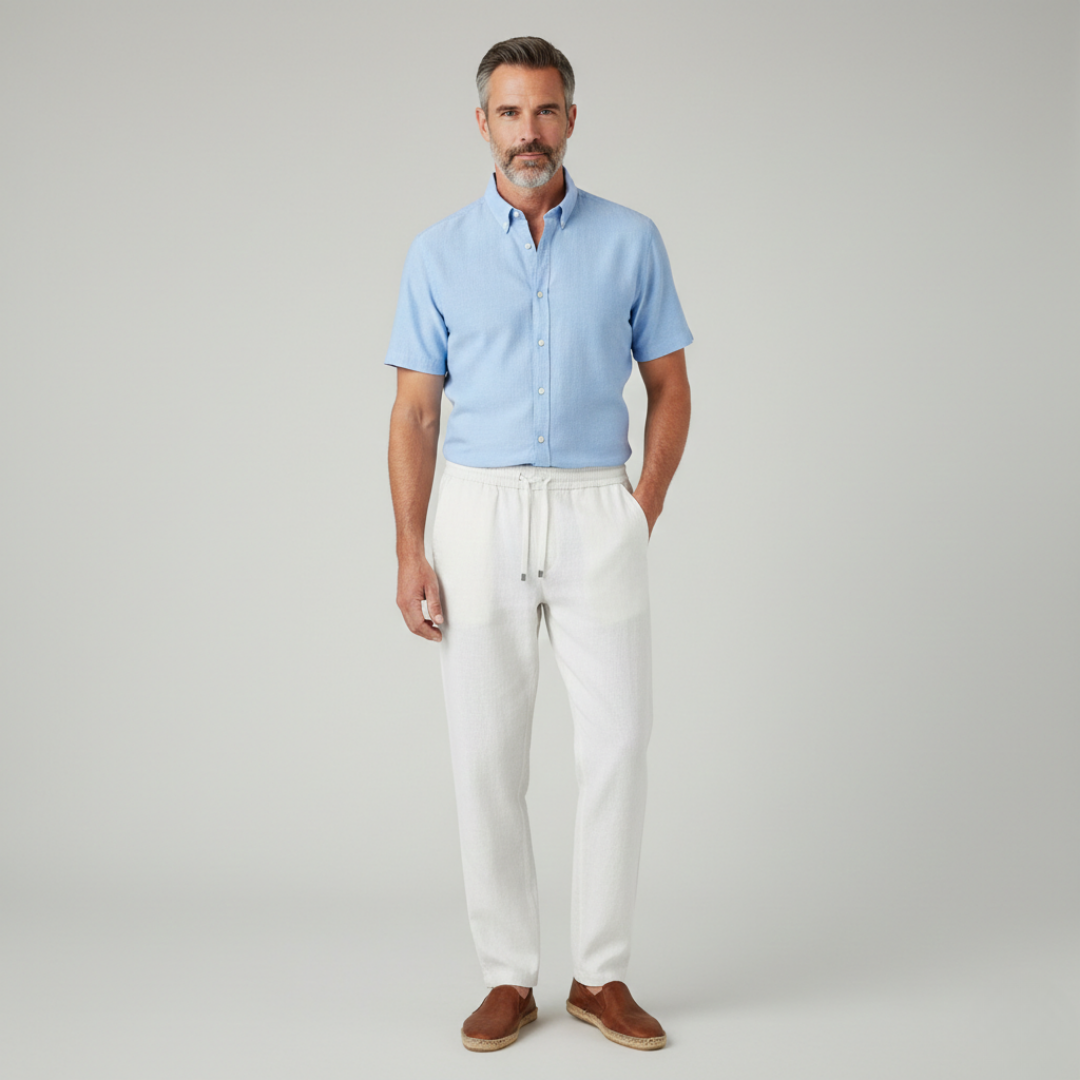 Pantalon court en lin Haru