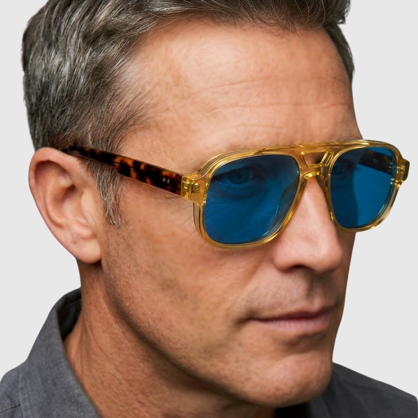 Lunettes de soleil oversize unisexe monture large style rétro UV400