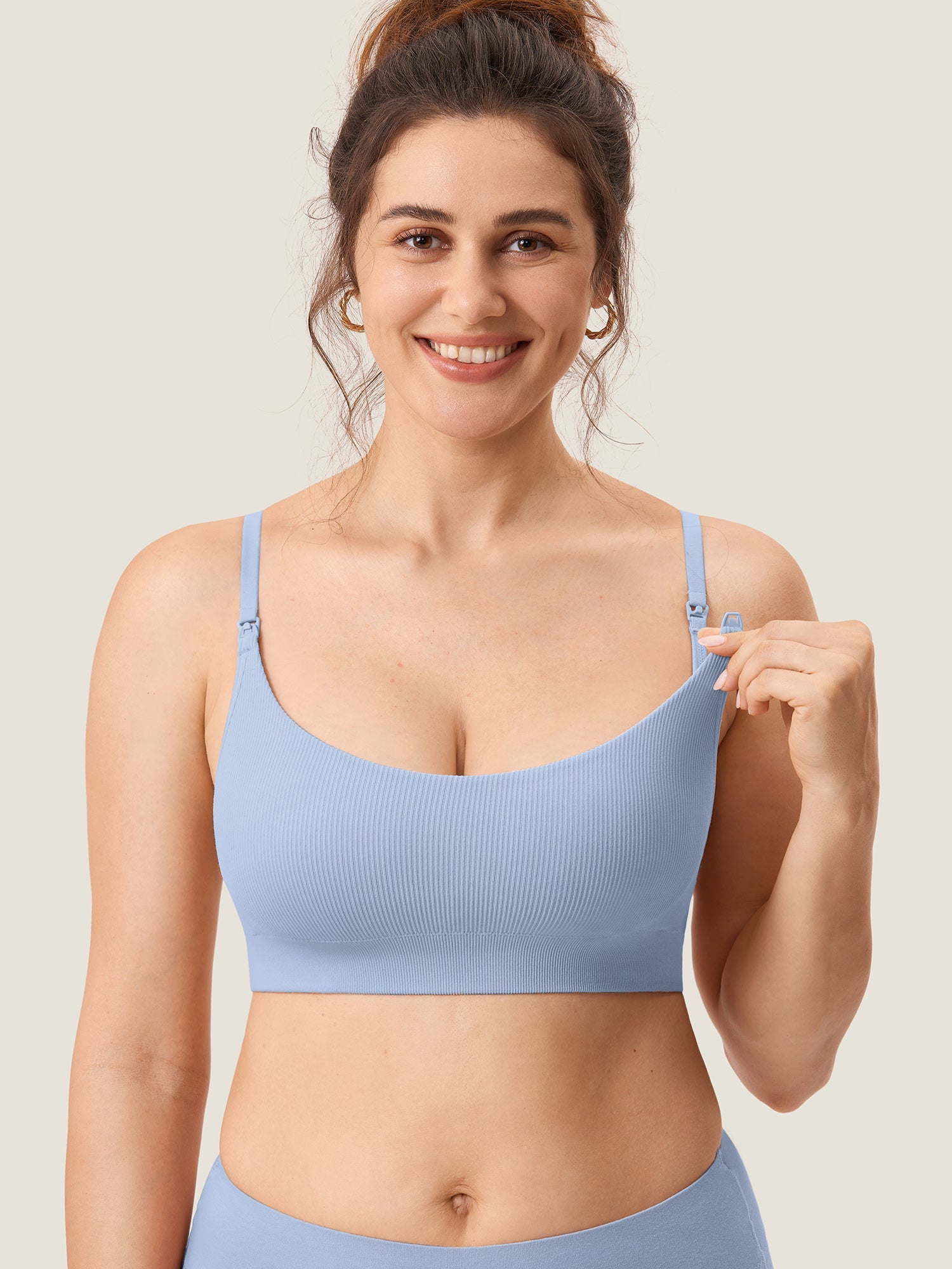 Brassière Allaitement Côtelée Confort Nuit Sans Armature