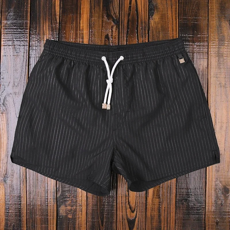 Short de bain homme séchage rapide motif rayures